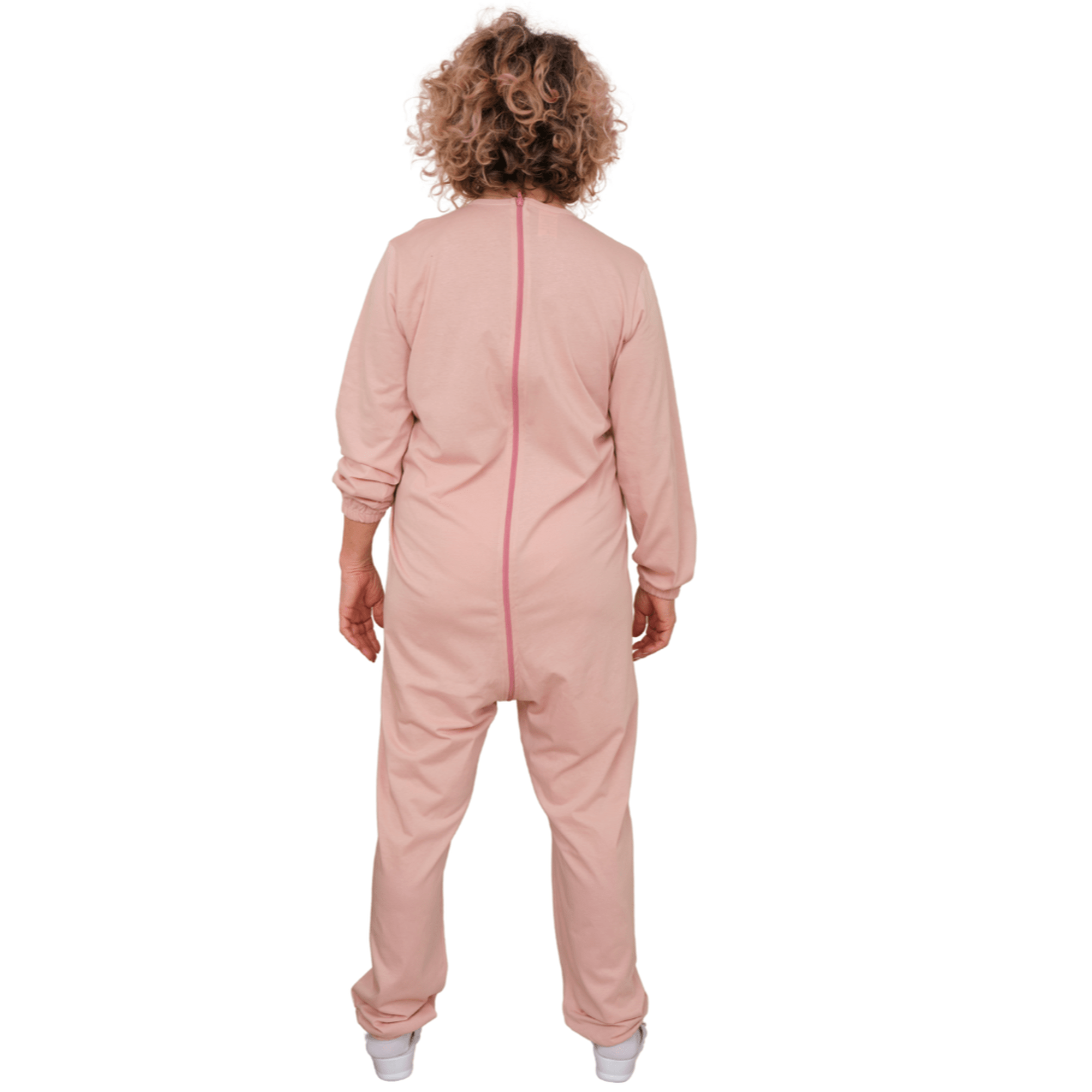 One-piece pyjamas for hospital patients with full-length zip and long sleeves, 100% Cotton - 9078 ML PL