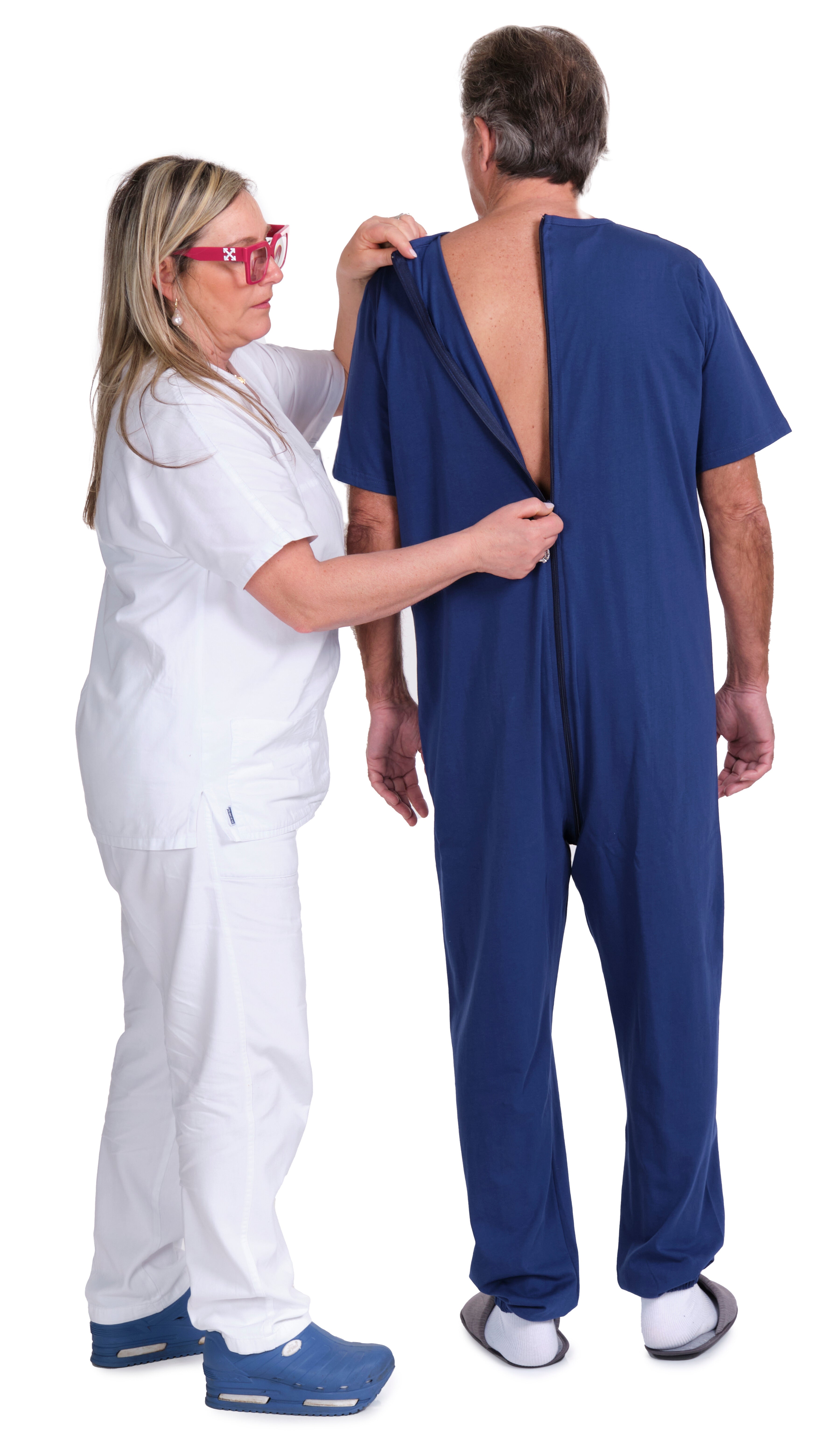 Short-sleeved medical pyjamas and long trousers - 9078 MC PL - Utilità