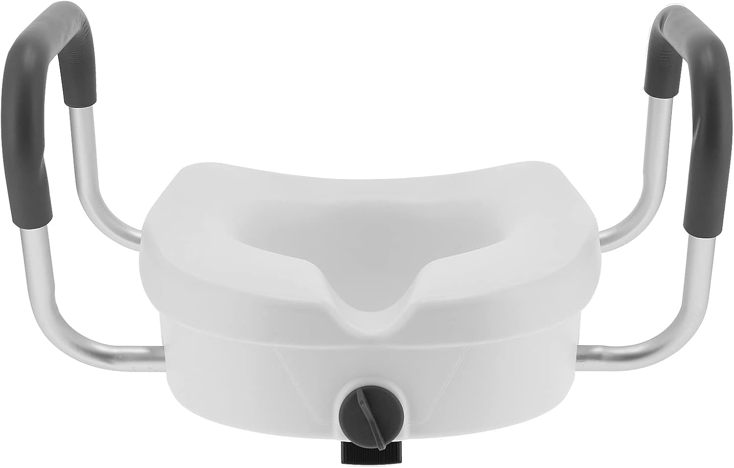 Raised Toilet Seat with Armrests — Universal Adjustable Fit, 16 cm Height, Elderly & Mobility Support