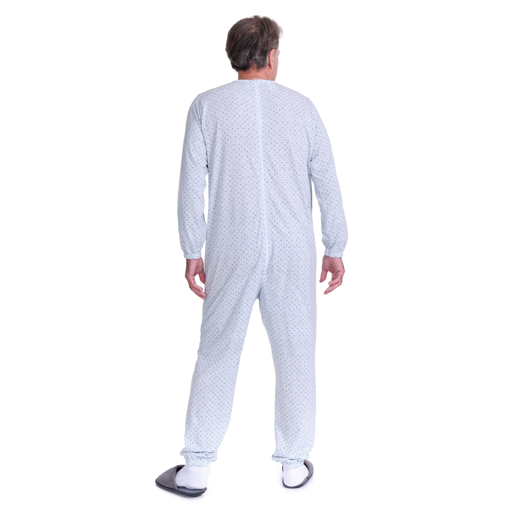 Anti Strip Jumpsuit Pyjamas Short Sleeves and Long Trousers - Cotton and Polyester - 9008/1