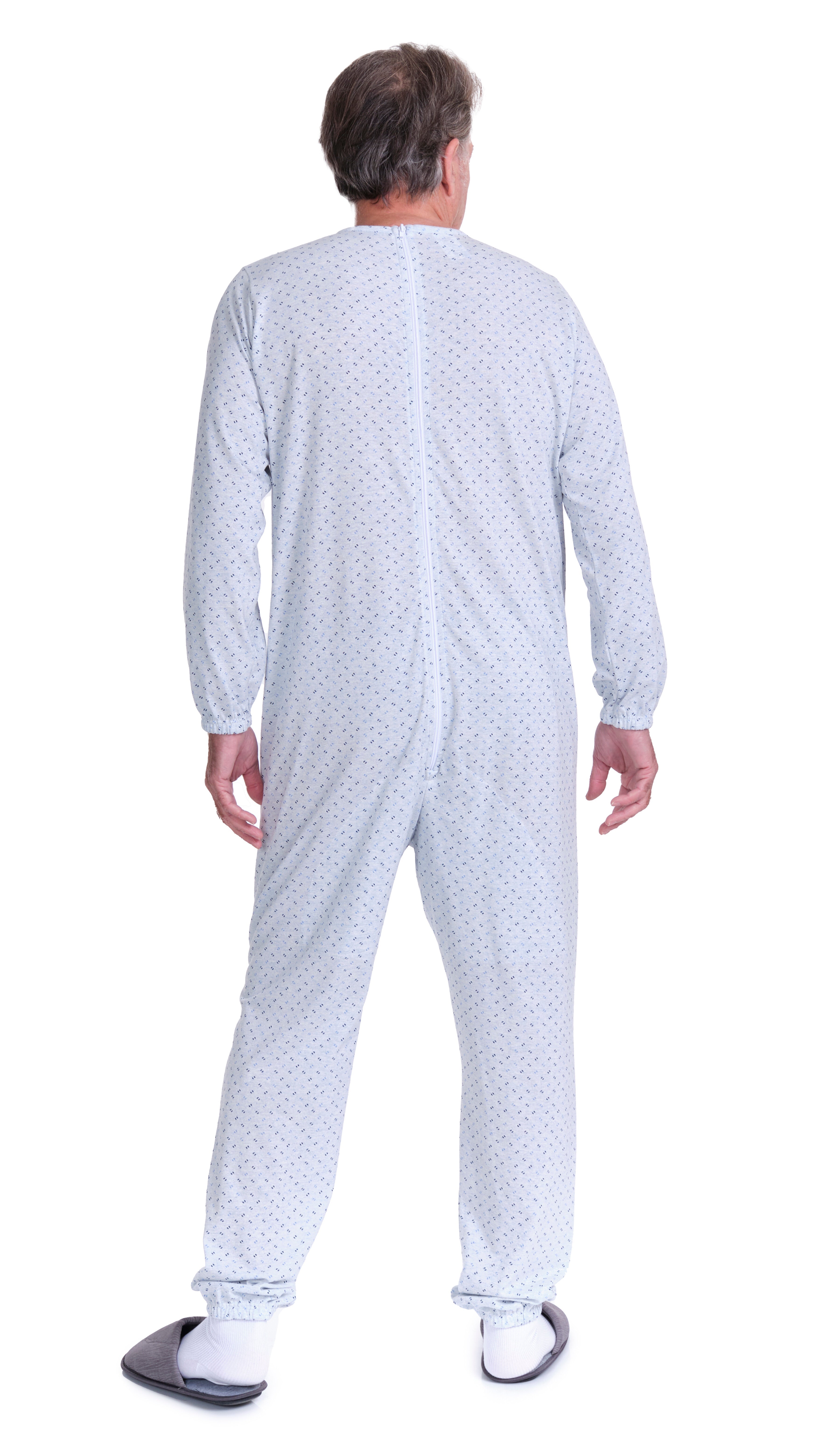 Anti Strip Jumpsuit Pyjamas Short Sleeves and Long Trousers  - Cotton and Polyester - 9008/1