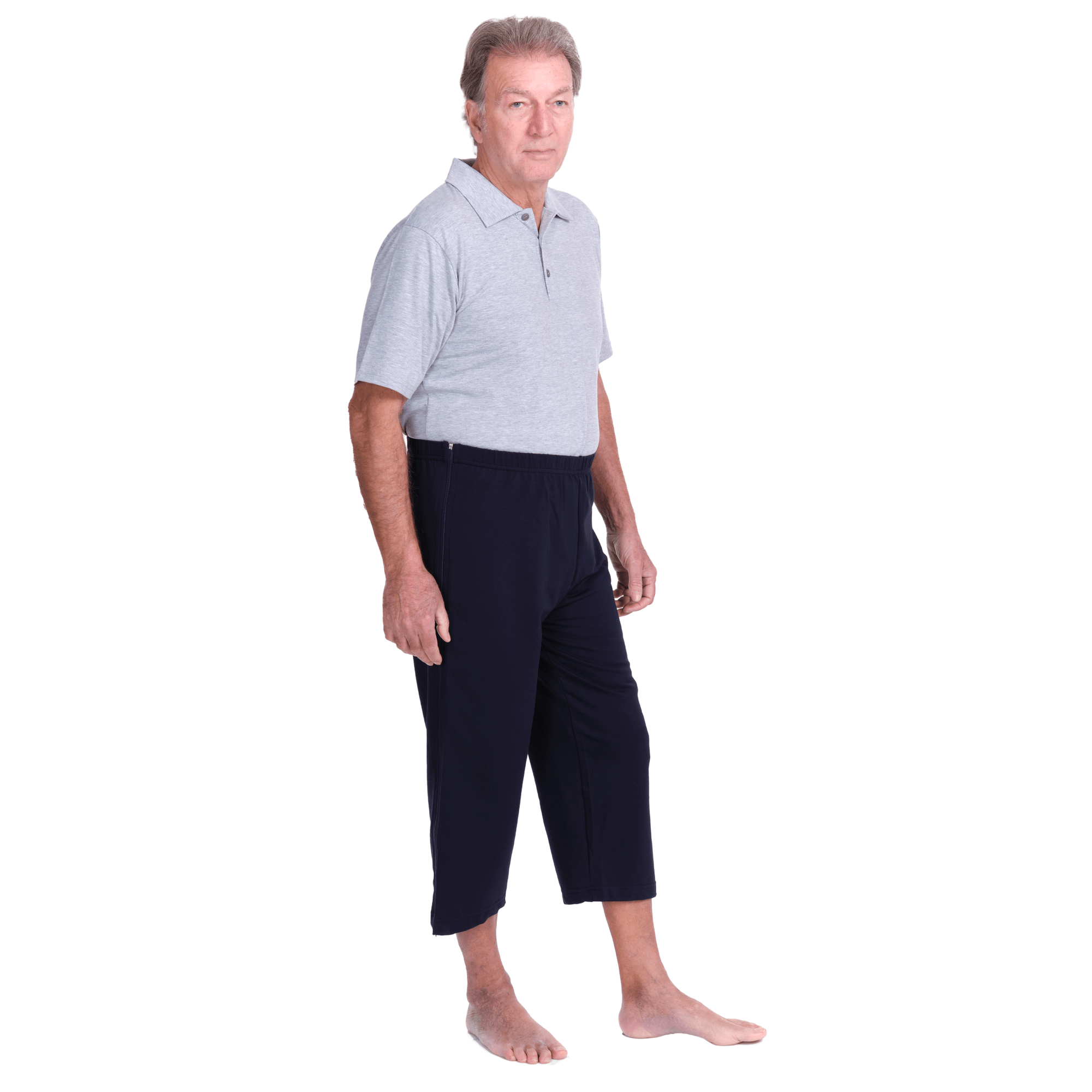 Rehabilitation 3/4 Pants – Model 9018 – Full Side Zipper Opening – Adaptive Trousers for Therapy & Recovery