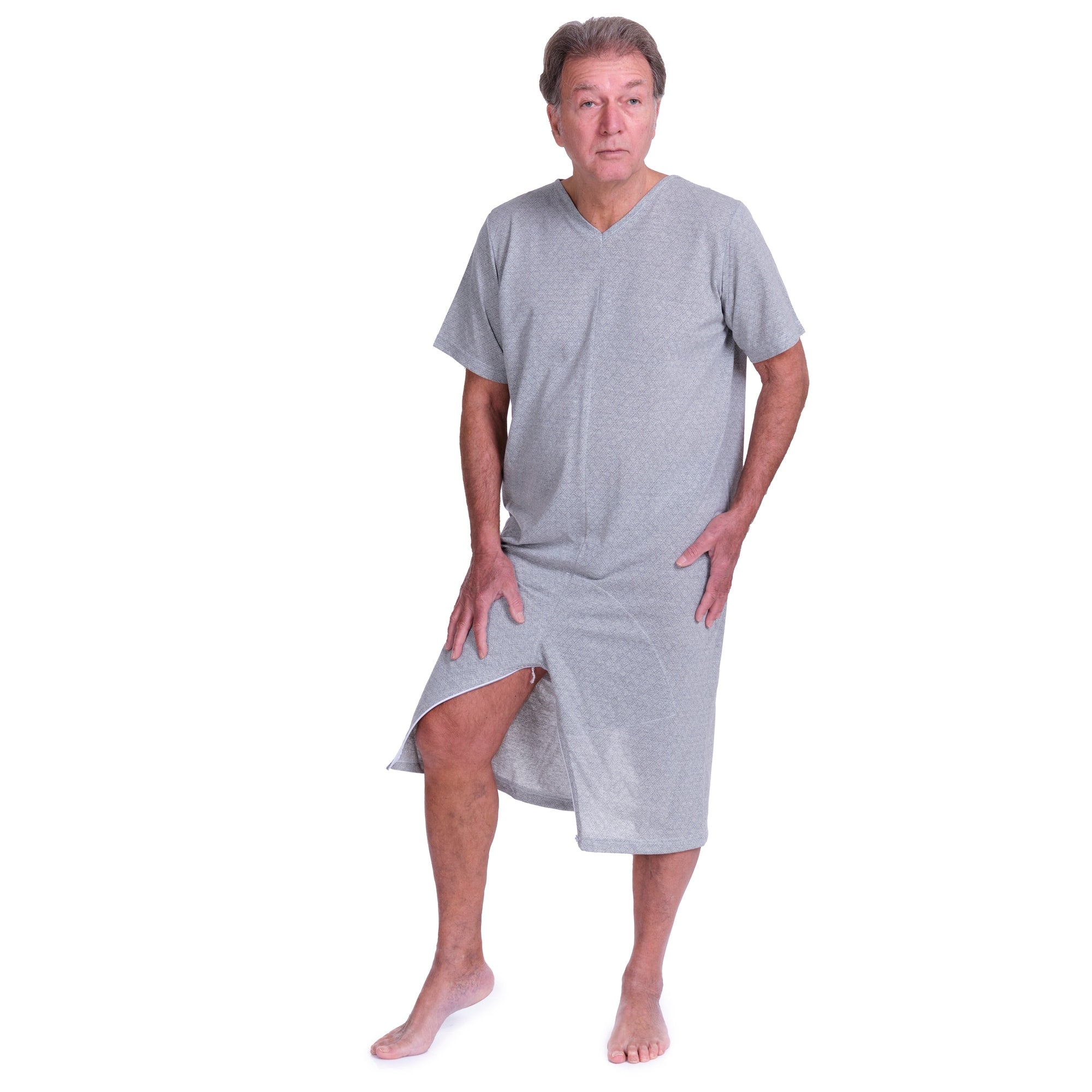 Short-sleeved pyjamas and shorts with 2 zips, cotton/polyester blend - 9008/6