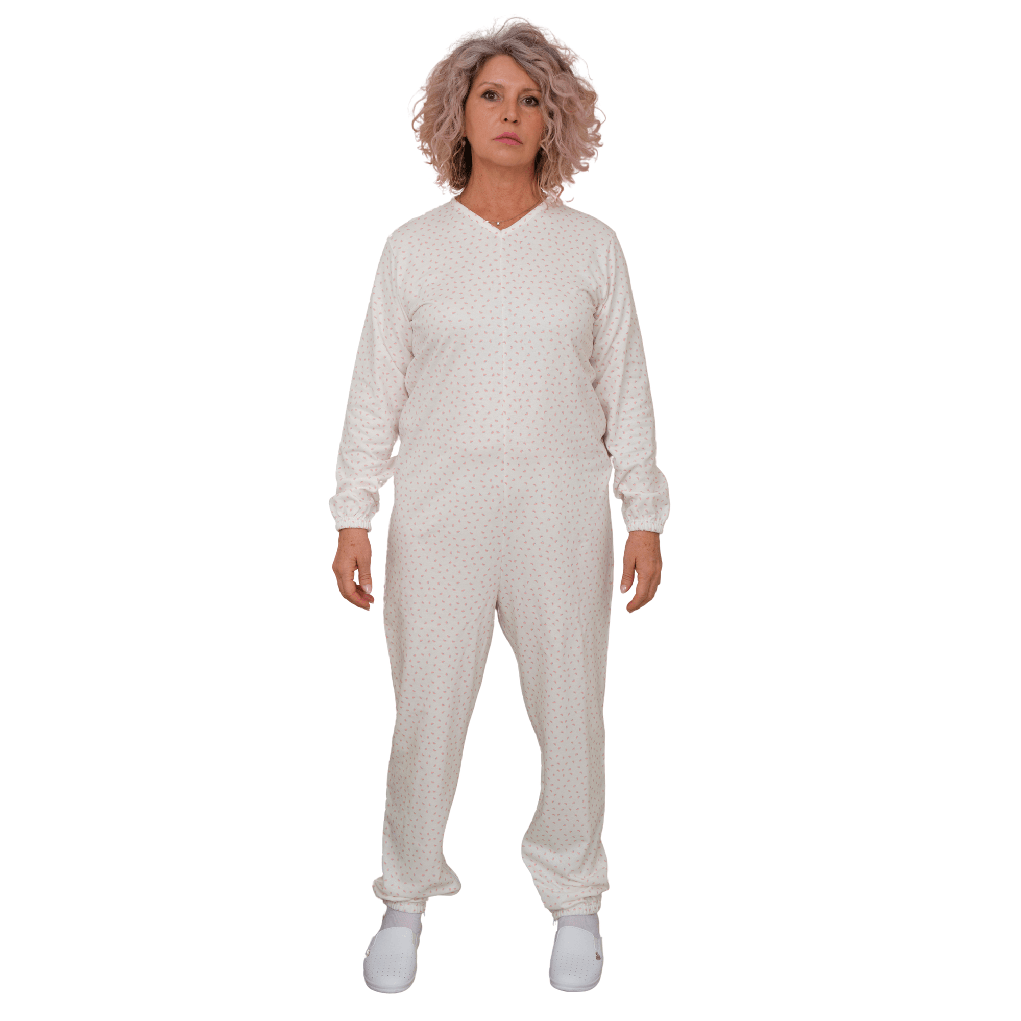 Winter Anti Strip Pajamas – Back & Inner Leg Zipper, Unisex, 100% Cotton 9012-F/2