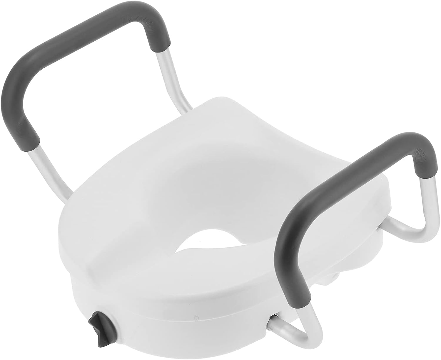 Raised Toilet Seat with Armrests — Universal Adjustable Fit, 16 cm Height, Elderly & Mobility Support