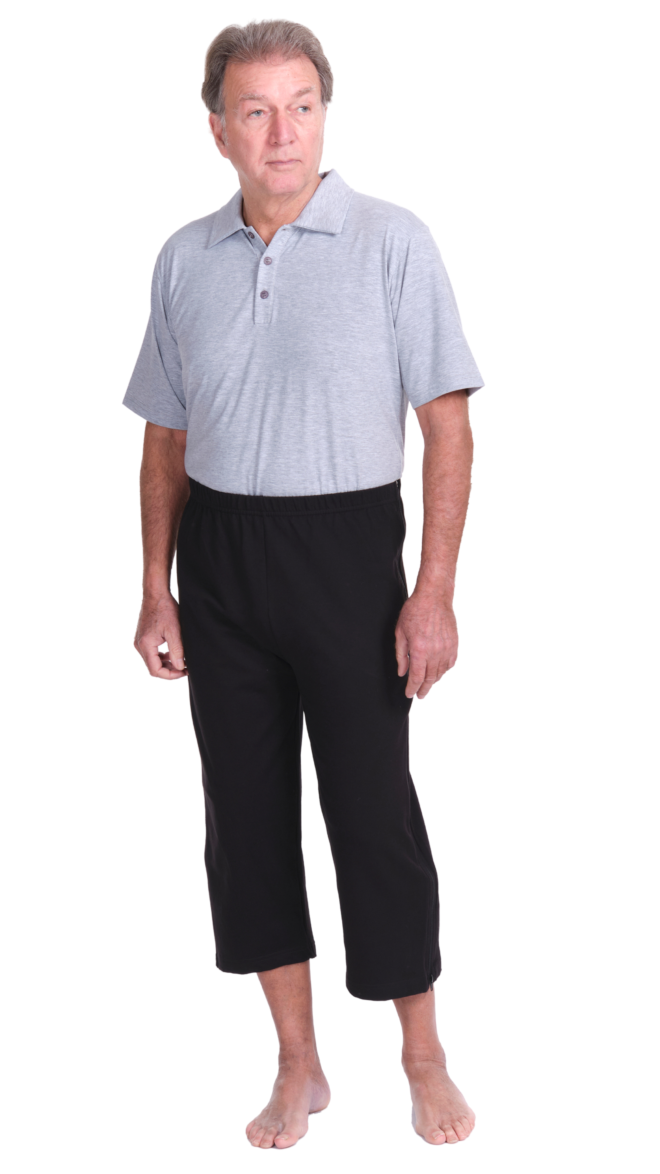 Rehabilitation 3/4 Pants – Model 9018 – Full Side Zipper Opening – Adaptive Trousers for Therapy & Recovery