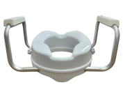 Raised Toilet Seat with Armrests — Universal Fit, Adjustable, 15 cm Height Support for Elderly, Disabled & Pregnant Women
