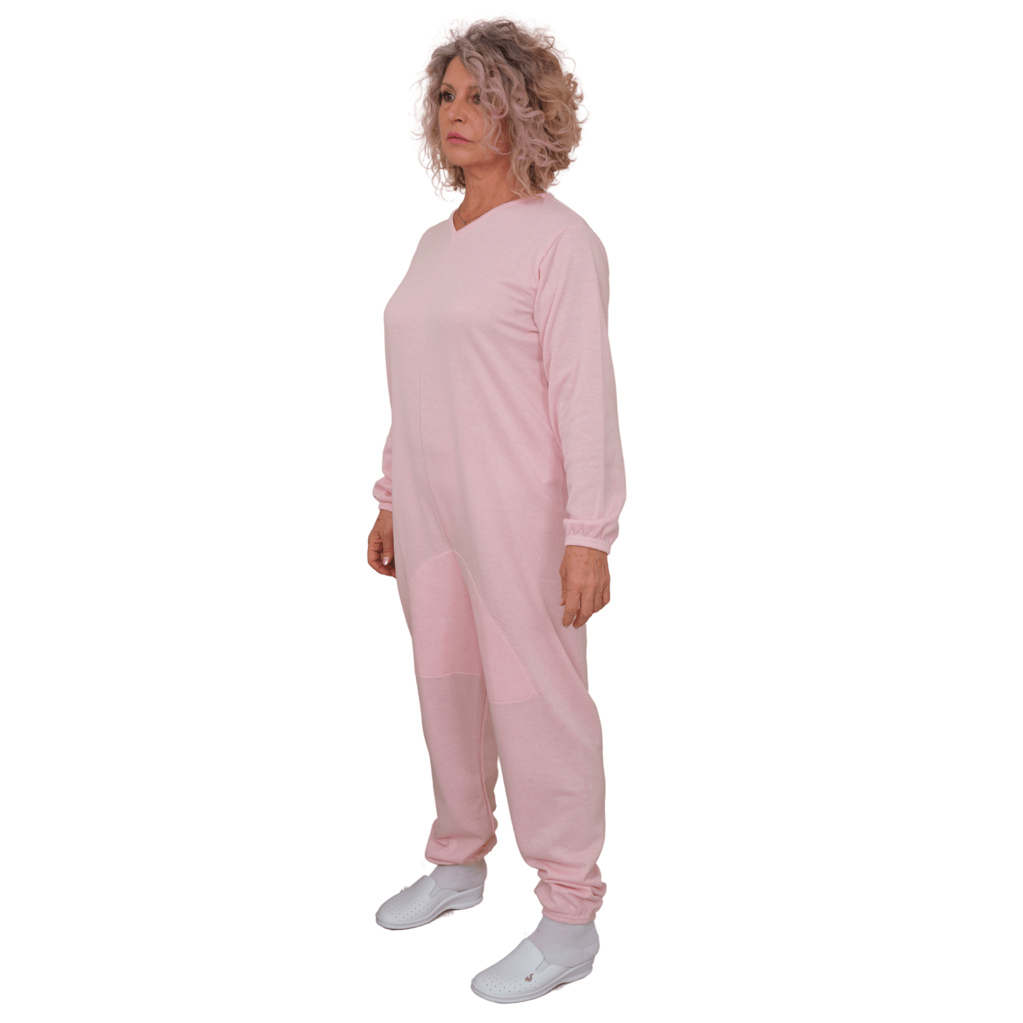 Long-sleeved Winter Pyjamas with Back Closure Anti Strip Adaptive Clothing - 9014/1