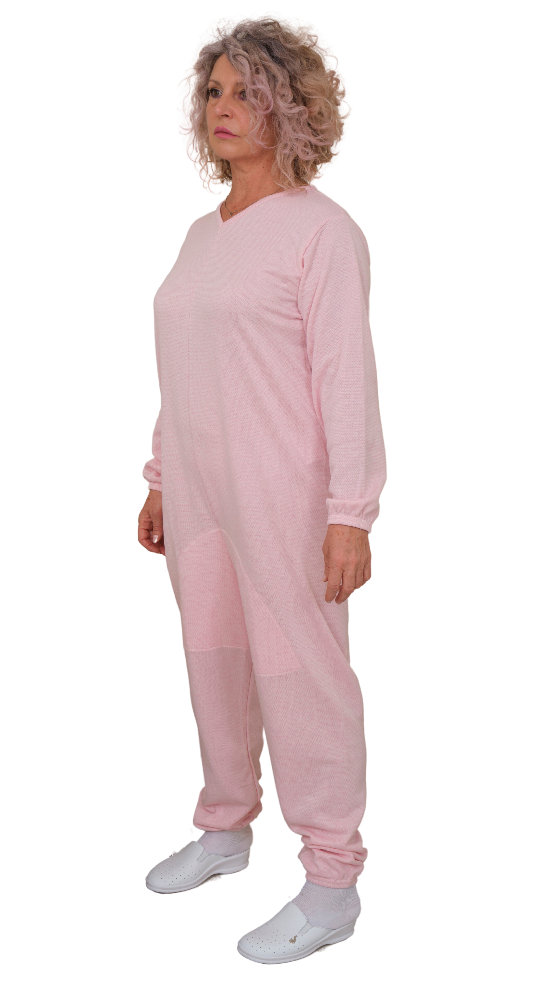 Long-sleeved Winter Pyjamas with Back Closure Anti Strip Adaptive Clothing - 9014/1