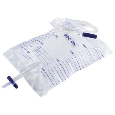 PVC Drainage Bag with Tube and Non-Return Valve – Class I Medical Device, Pack of 25