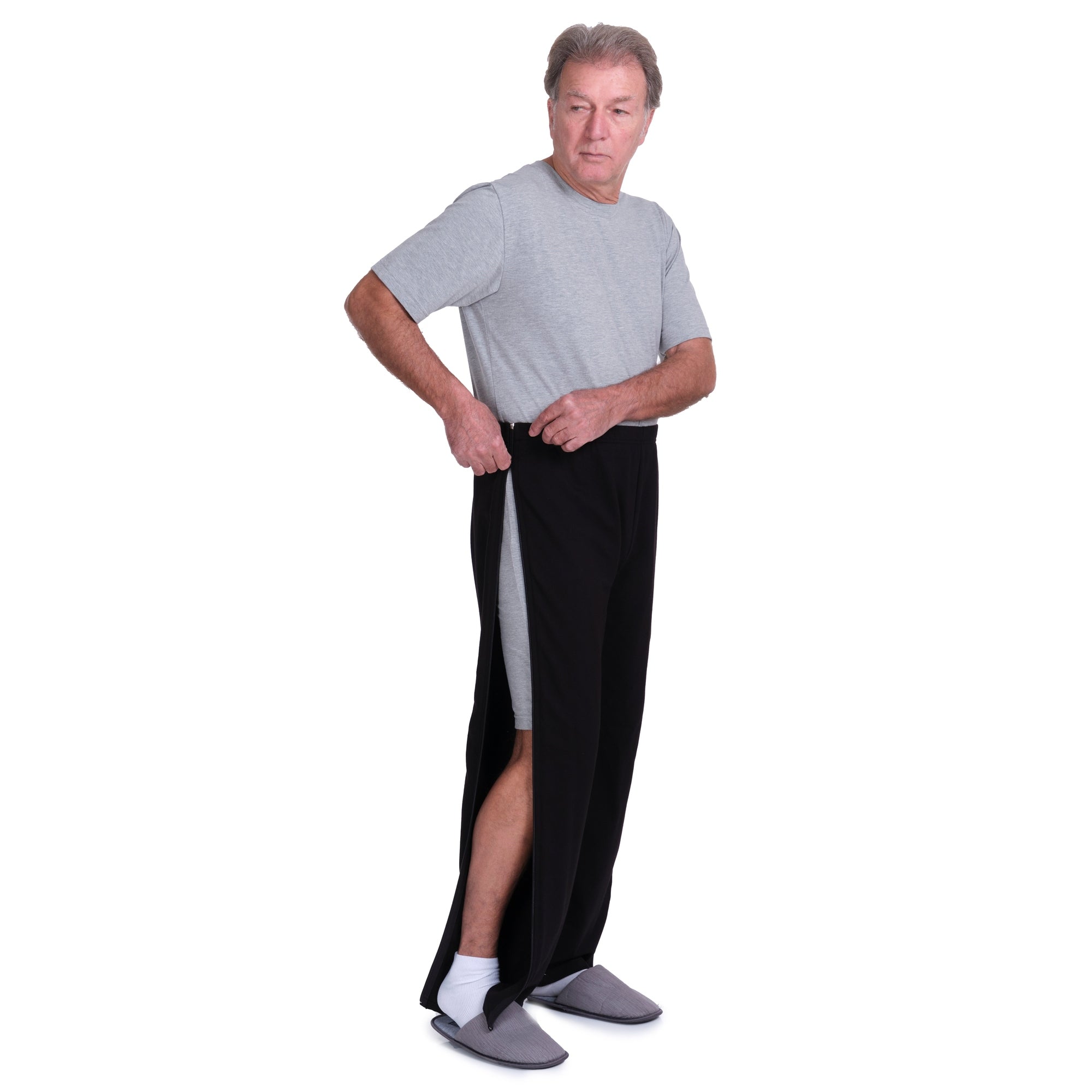 Post-operative rehabilitation trousers with zips on both sides - Morbidezza 9038