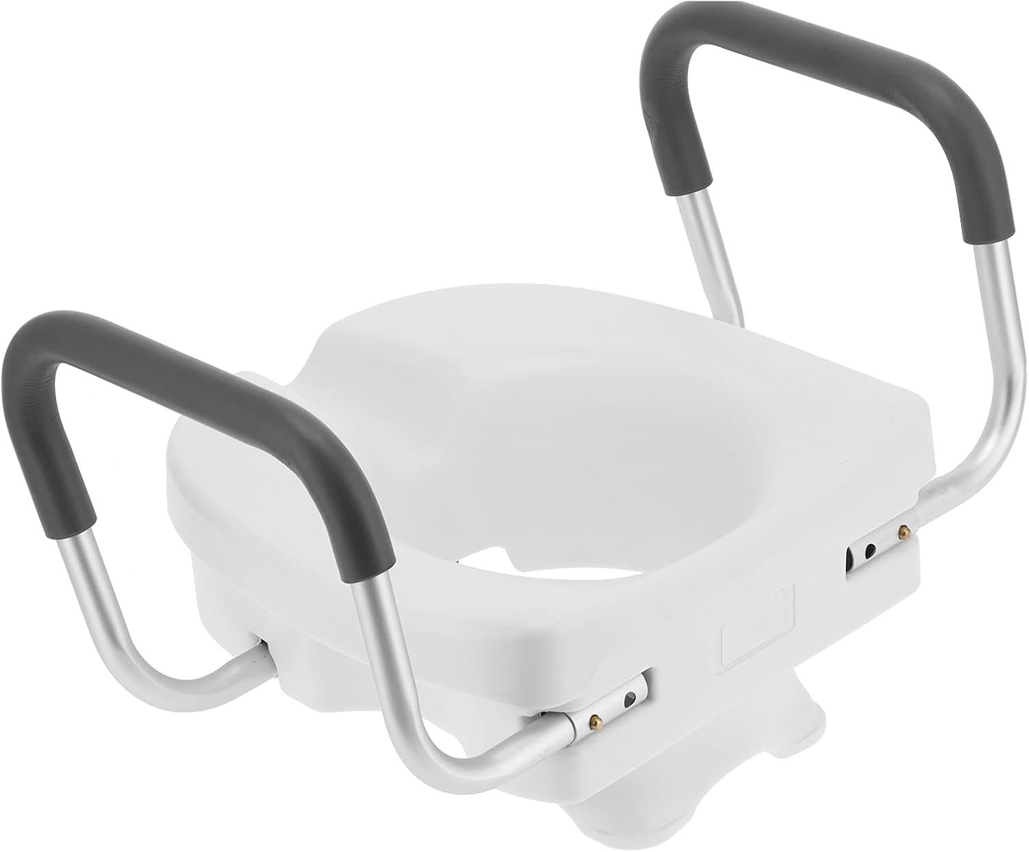 Raised Toilet Seat with Armrests — Universal Adjustable Fit, 16 cm Height, Elderly & Mobility Support