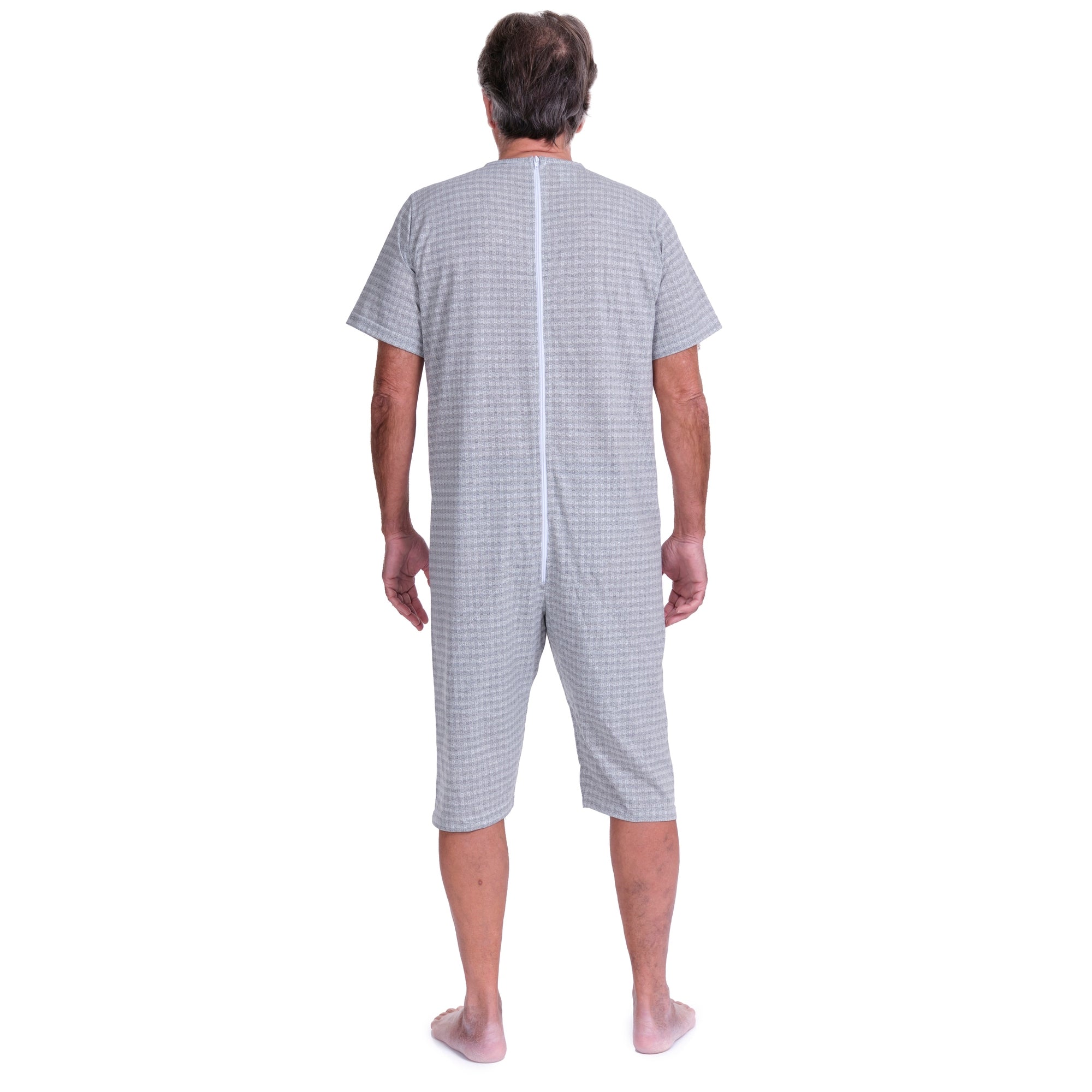Short-sleeved pyjamas and shorts with 1 zip/fastener at the back, cotton/polyester blend - 9008/5