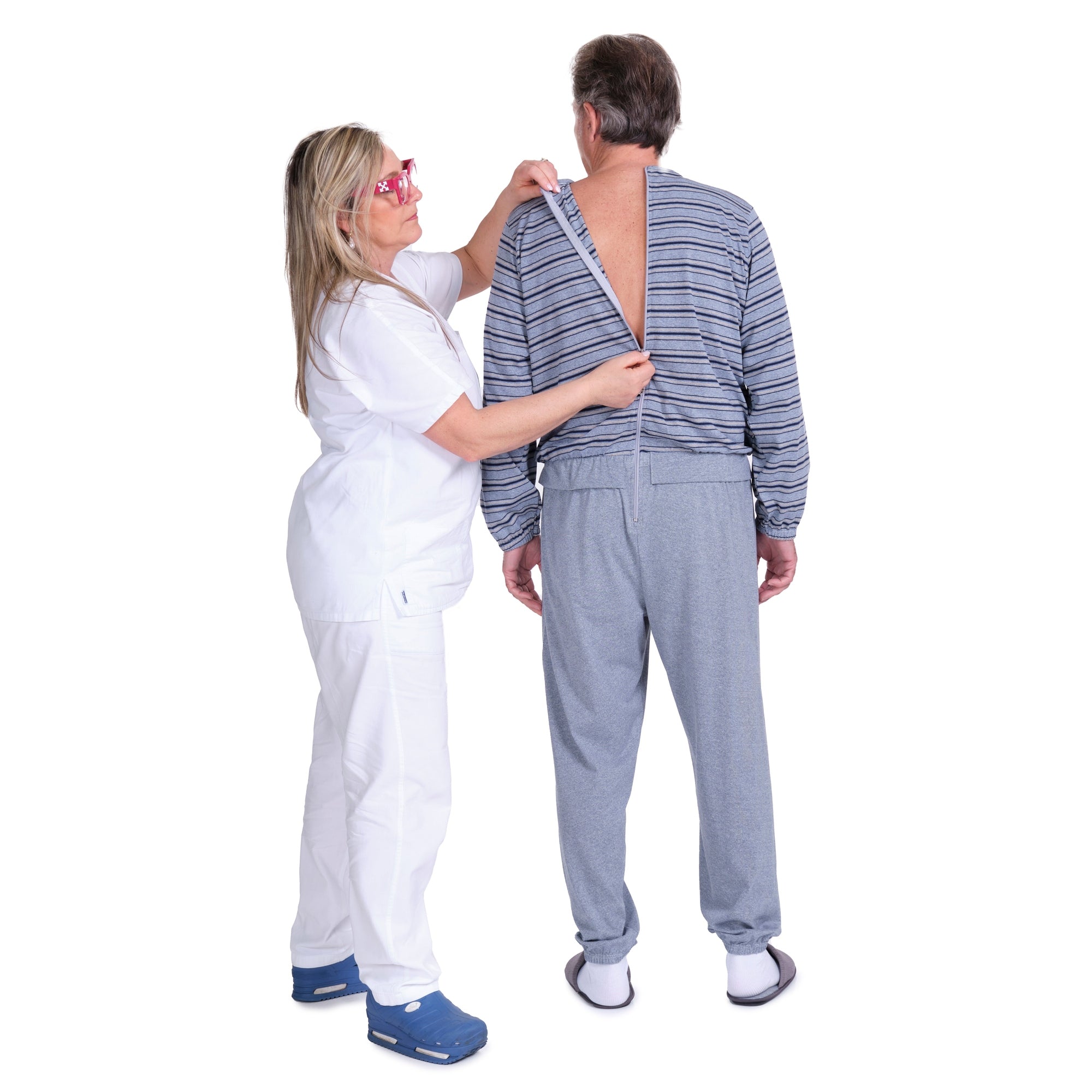 One-piece Pyjamas with rear zip fastening