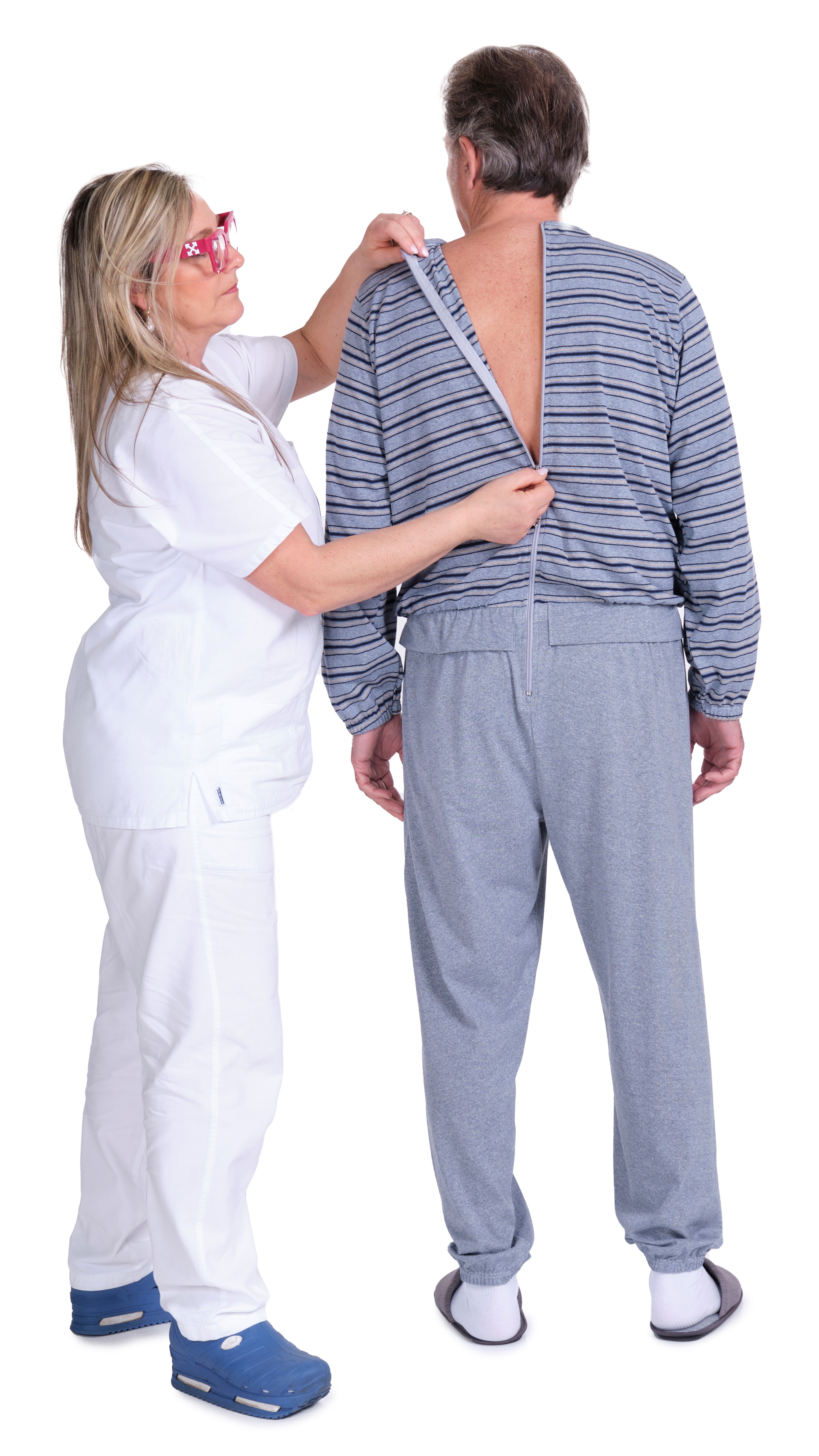 One-piece Pyjamas with rear zip fastening
