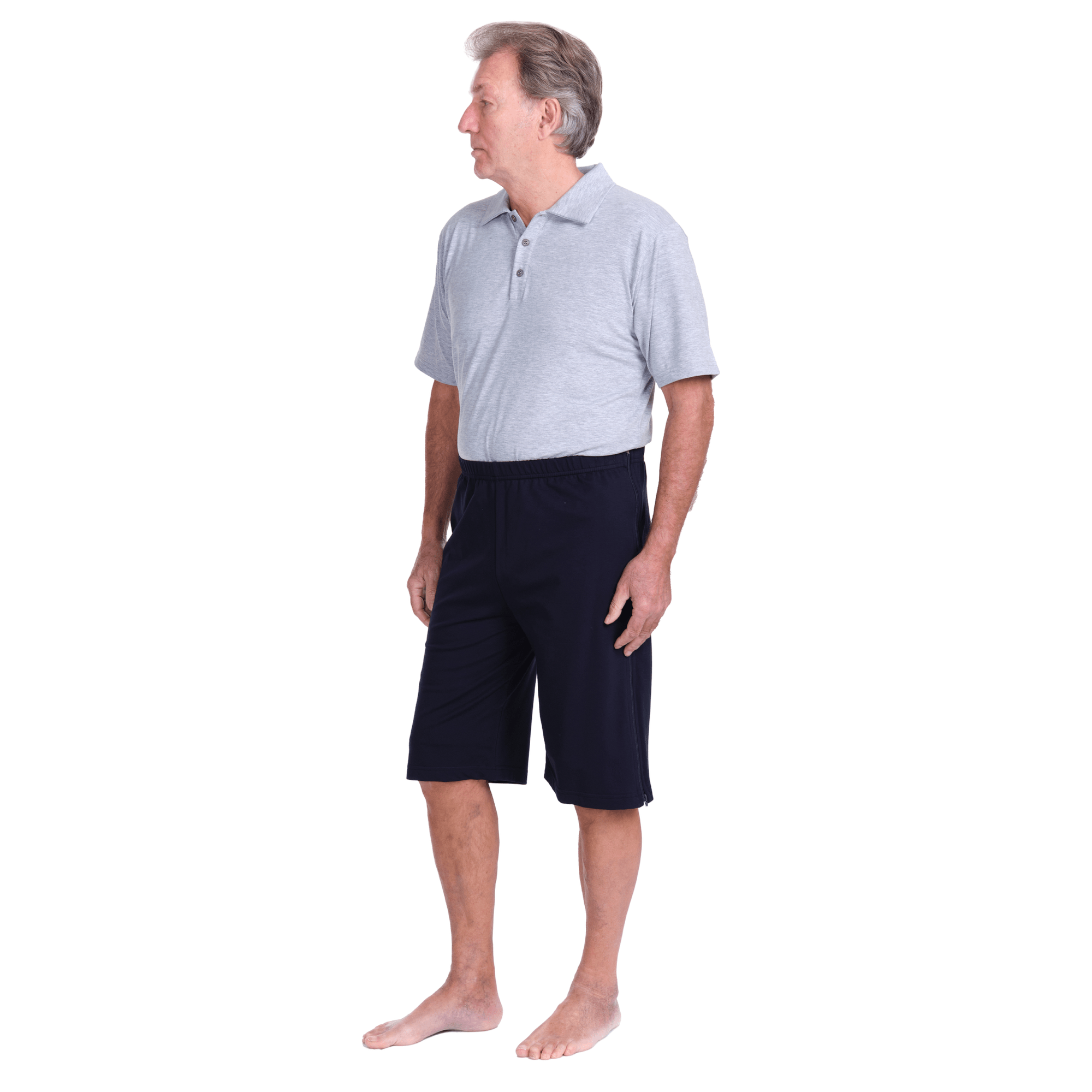 Rehabilitation Shorts – Model 9018-B – Full Side Zipper Opening – Adaptive Pants for Therapy & Recovery