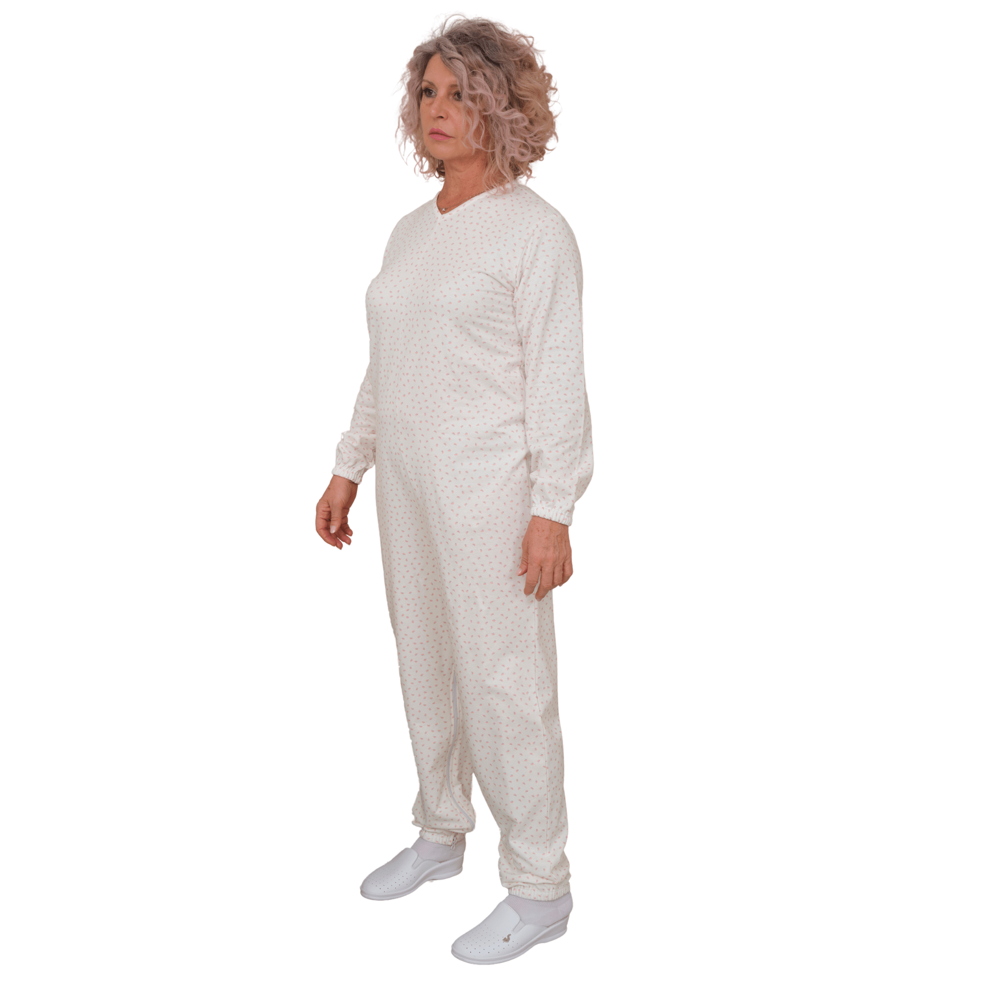 Winter Anti Strip Pajamas – Back & Inner Leg Zipper, Unisex, 100% Cotton 9012-F/2