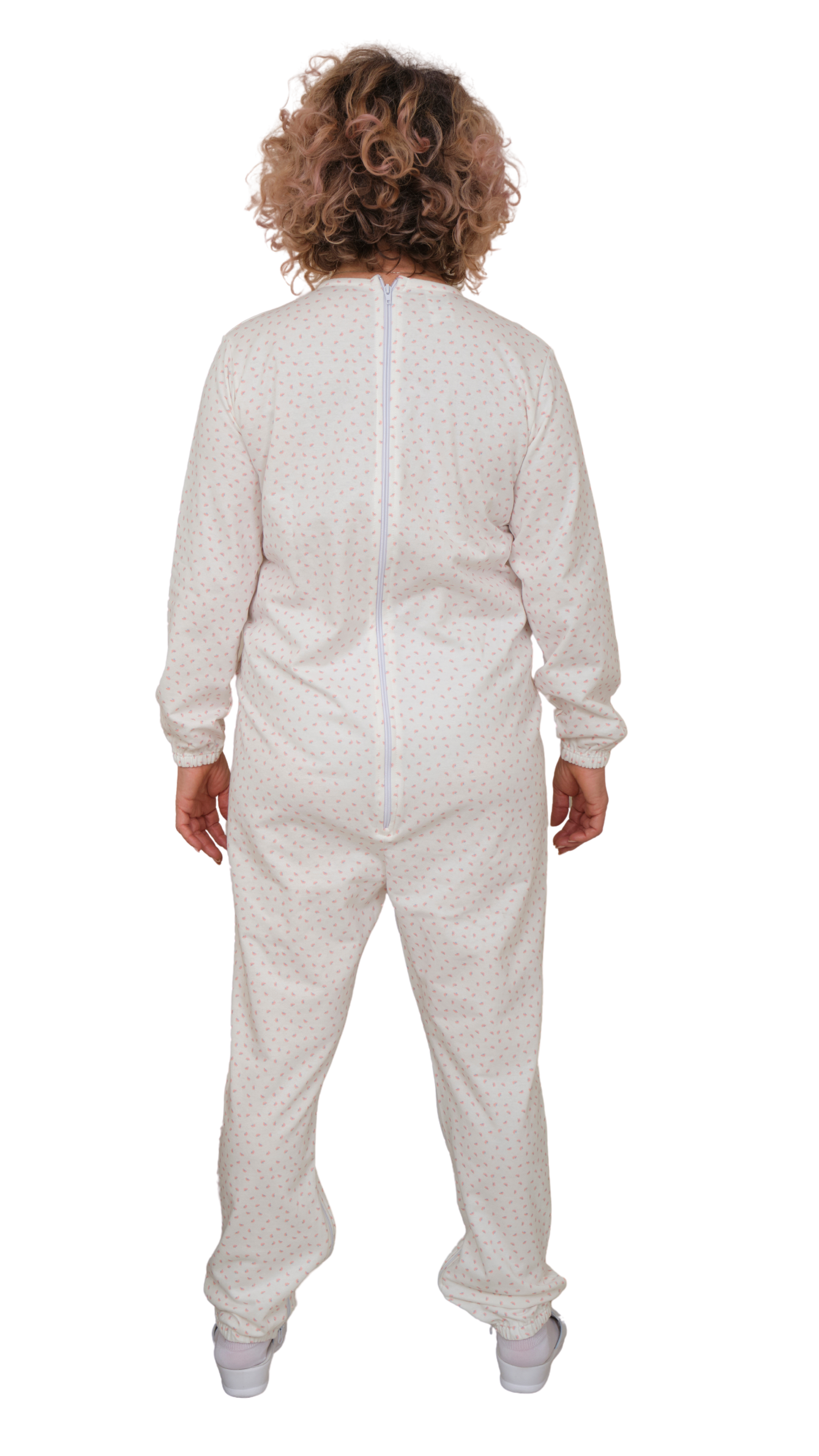 Winter Anti Strip Pajamas – Back & Inner Leg Zipper, Unisex, 100% Cotton (9012-F/2)