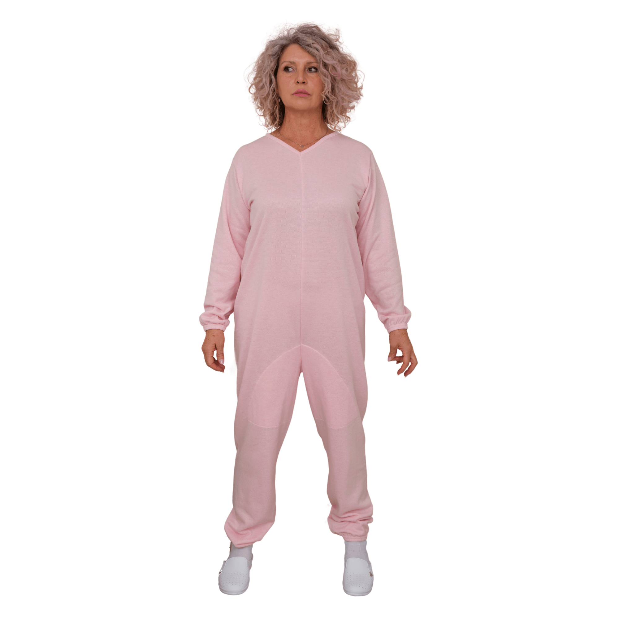 Long-sleeved Winter Pyjamas with Back Closure Anti Strip Adaptive Clothing - 9014/1