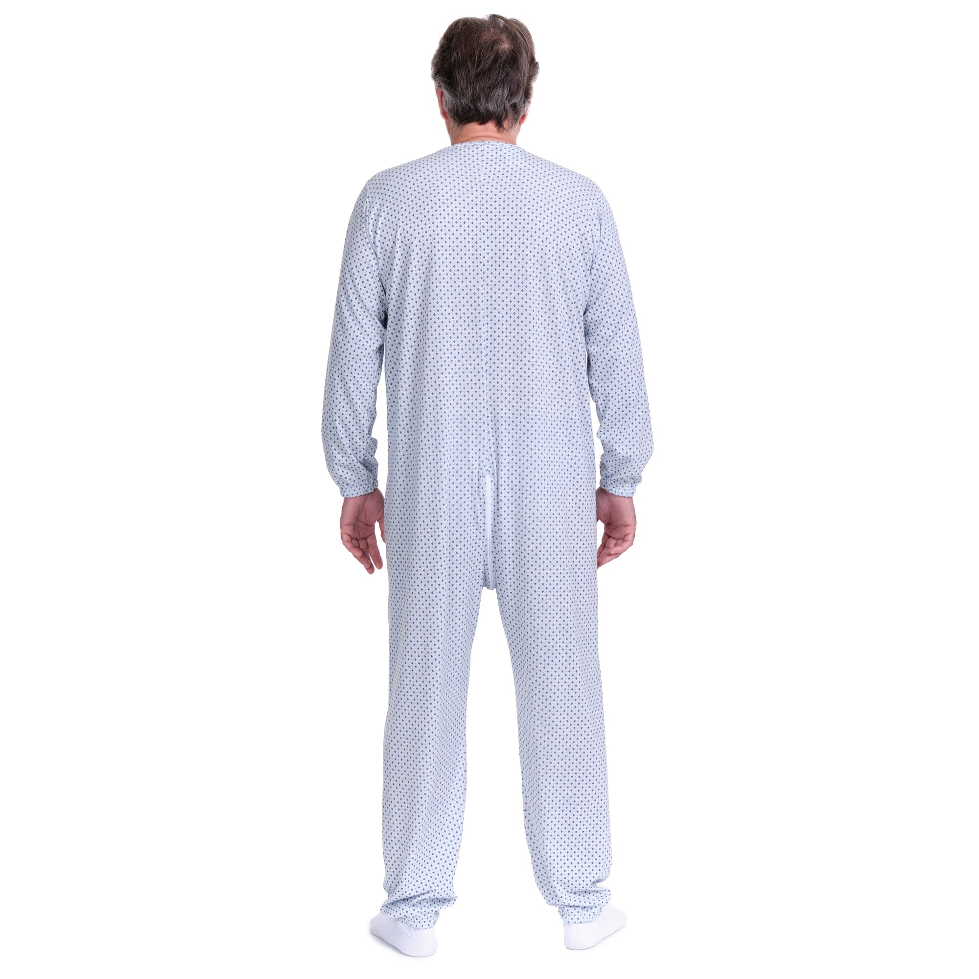 Adaptive Hospital Pyjamas – Model 9016 – Full Front Zipper – For Bedridden Patients, Incontinence & Post-Surgery Care