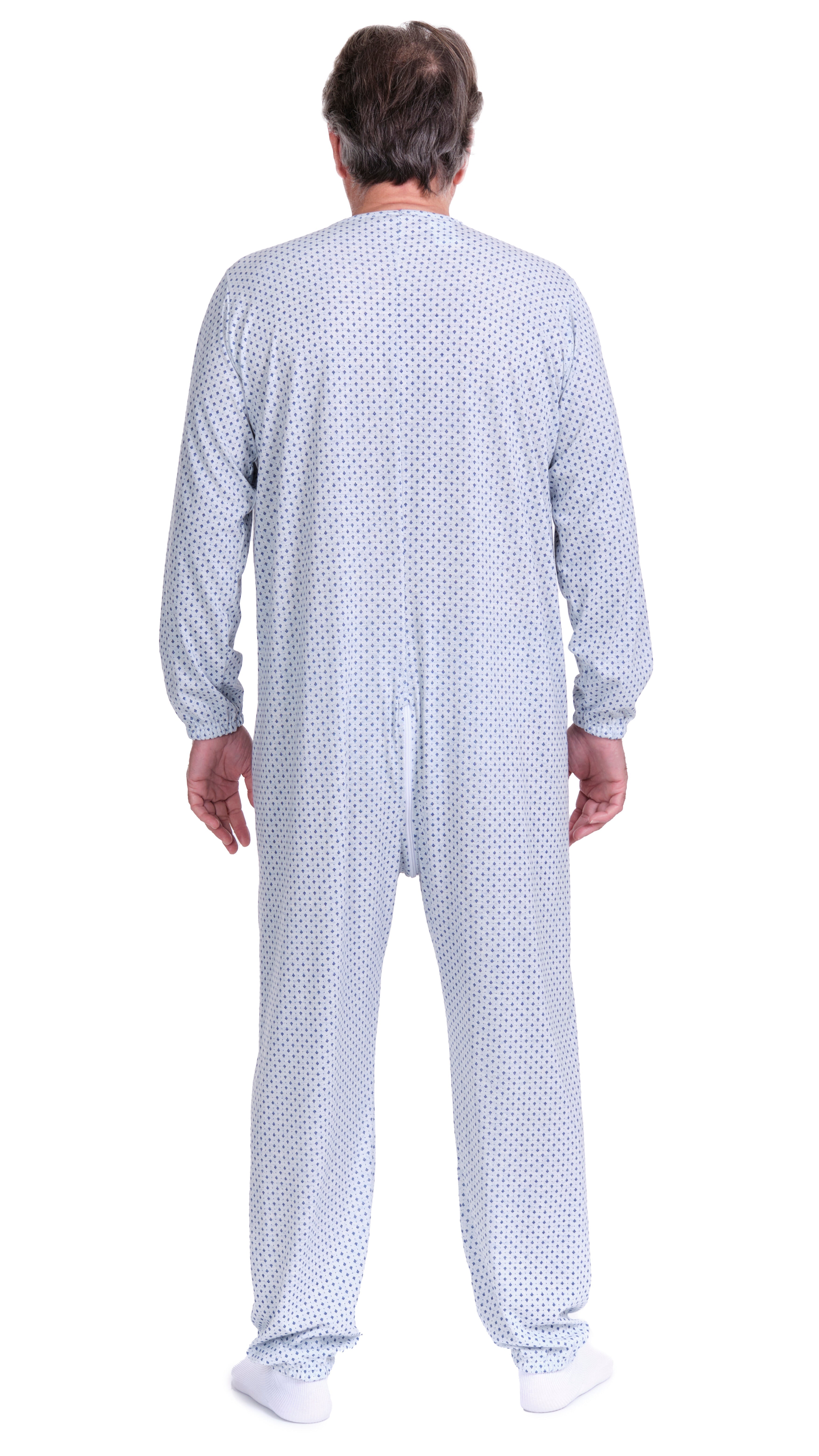 Adaptive Hospital Pyjamas – Model 9016 – Full Front Zipper – For Bedridden Patients, Incontinence & Post-Surgery Care