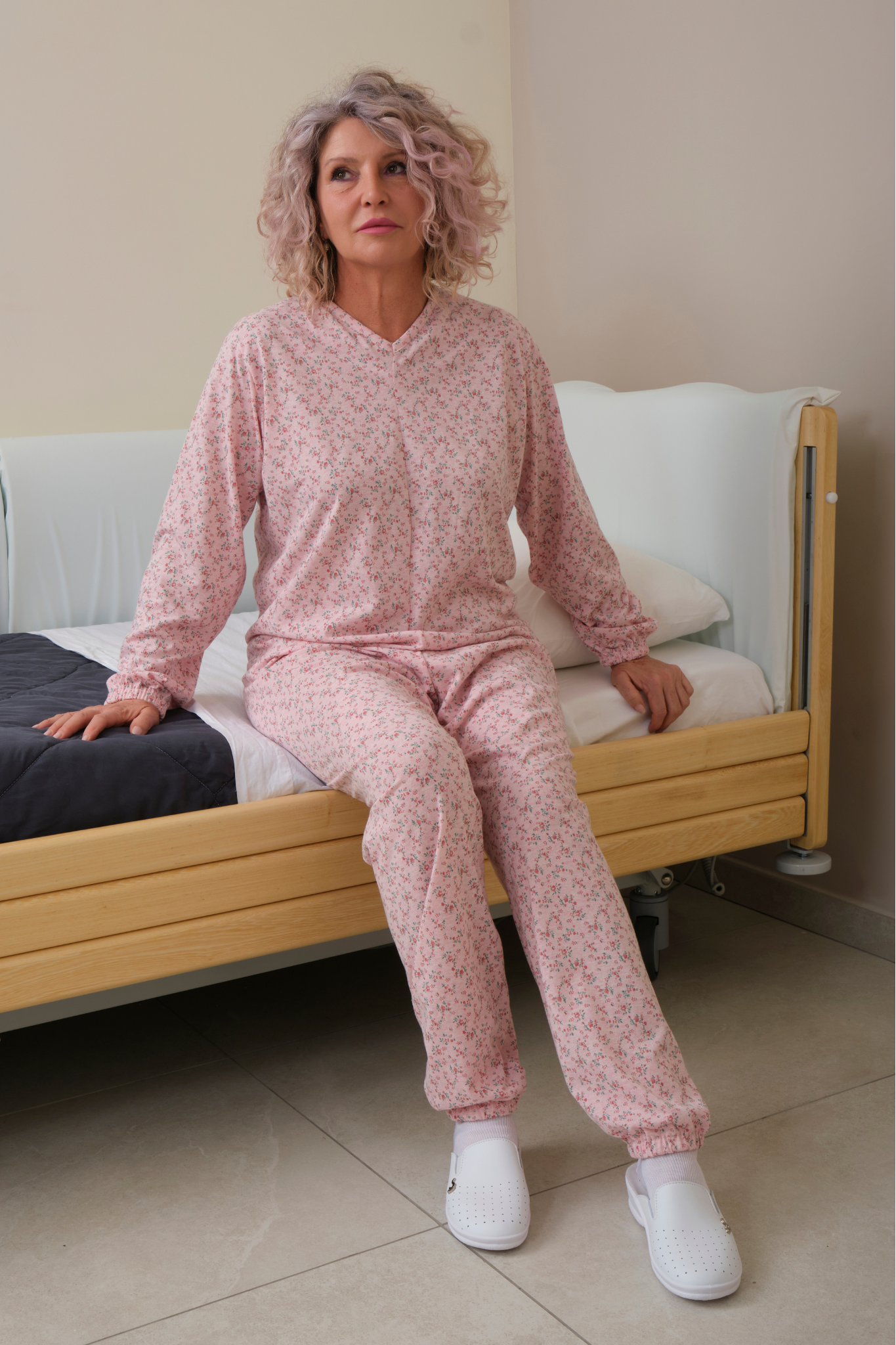 Anti Strip Jumpsuit Pyjamas Short Sleeves and Long Trousers  - Cotton and Polyester - 9008/1