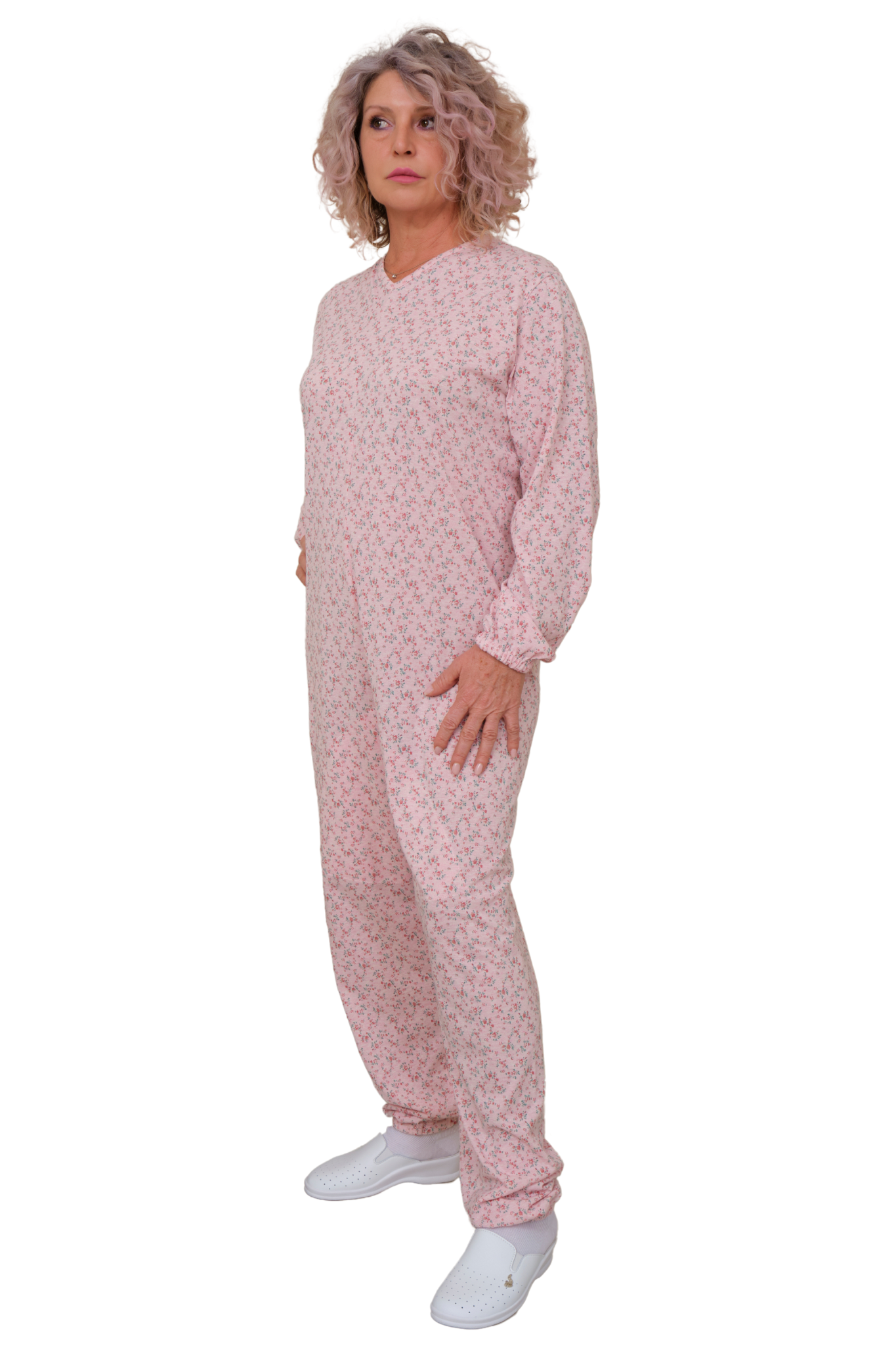 Anti Strip Jumpsuit Pyjamas Short Sleeves and Long Trousers  - Cotton and Polyester - 9008/1