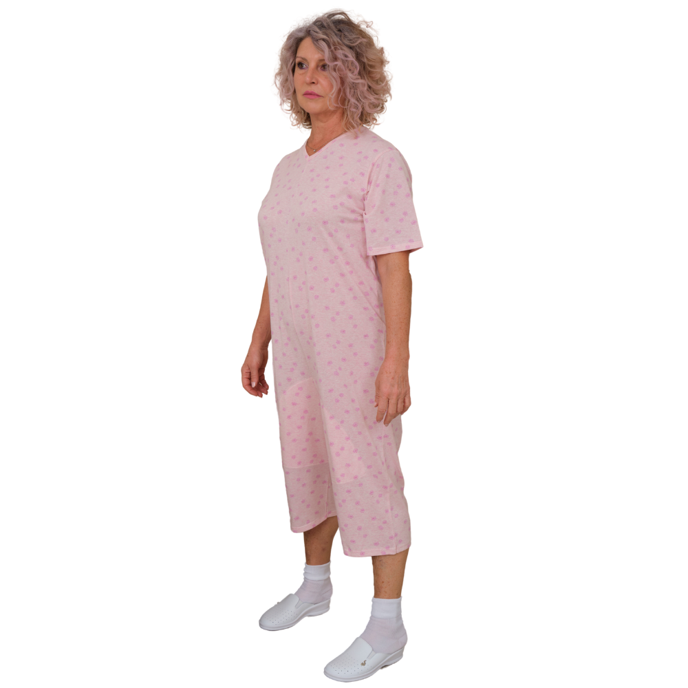 Short-sleeved pyjamas and shorts with 1 zip/fastener at the back, cotton/polyester blend - 9008/5