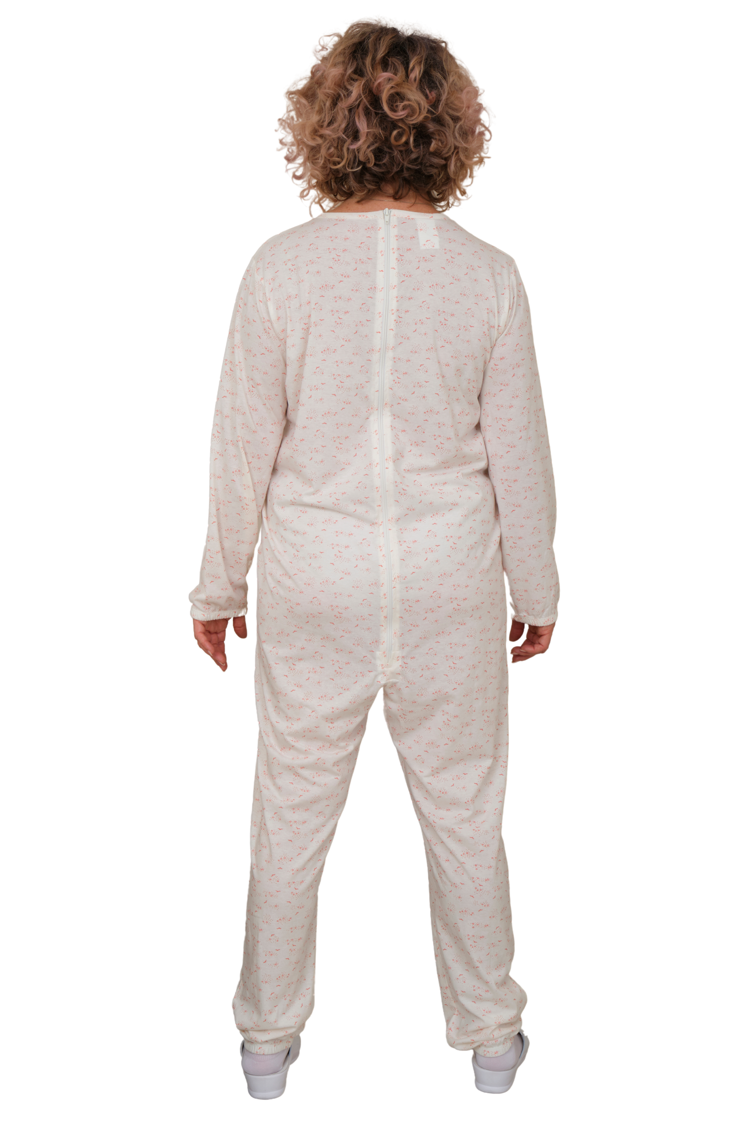Adaptive Pyjamas with Back Closure 100% Cotton OEKO-TEX - One-piece Anti-Strip Jumpsuit - 9012/1