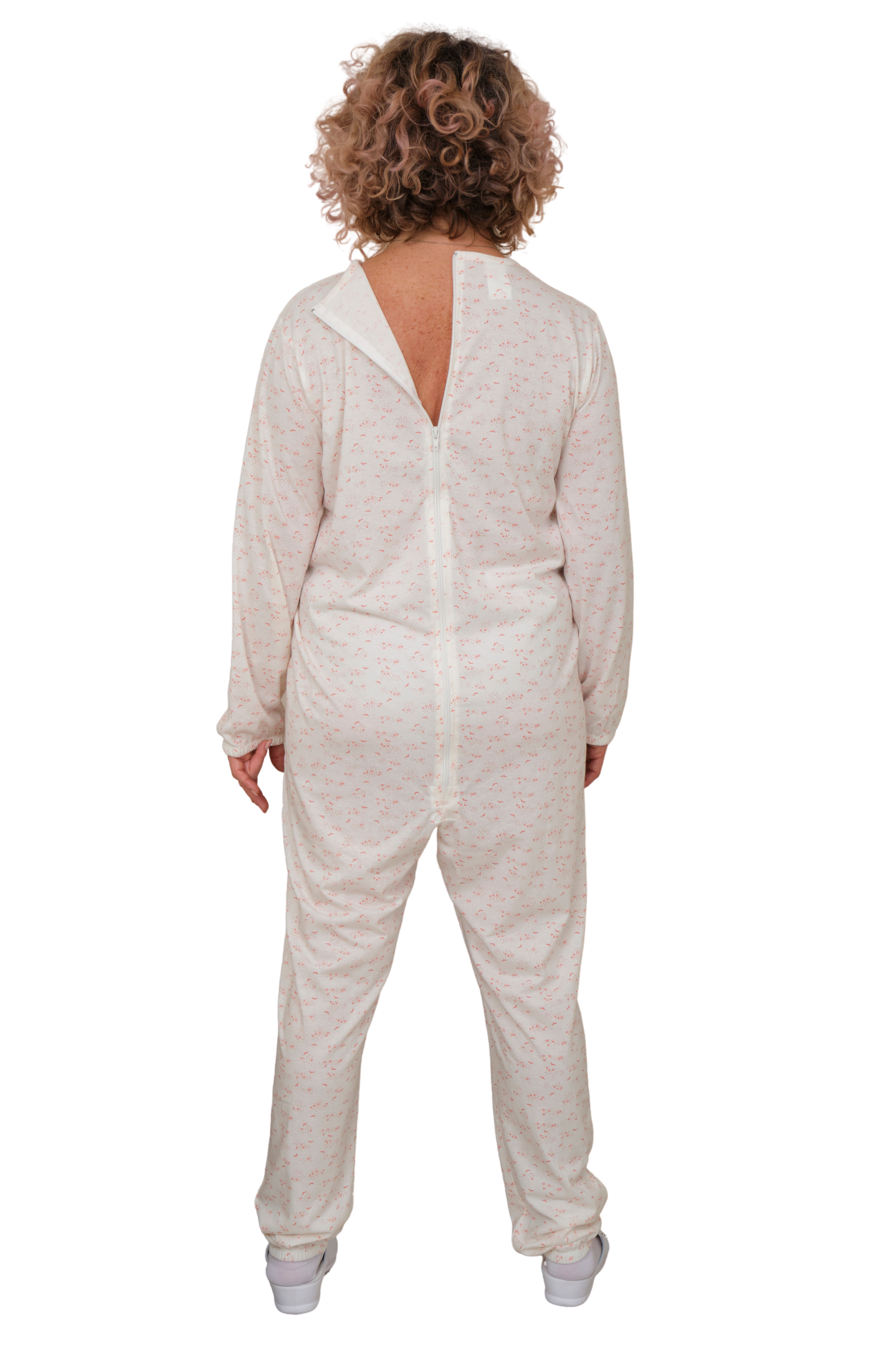 Adaptive Pyjamas with Back Closure 100% Cotton OEKO-TEX - One-piece Anti-Strip Jumpsuit - 9012/1