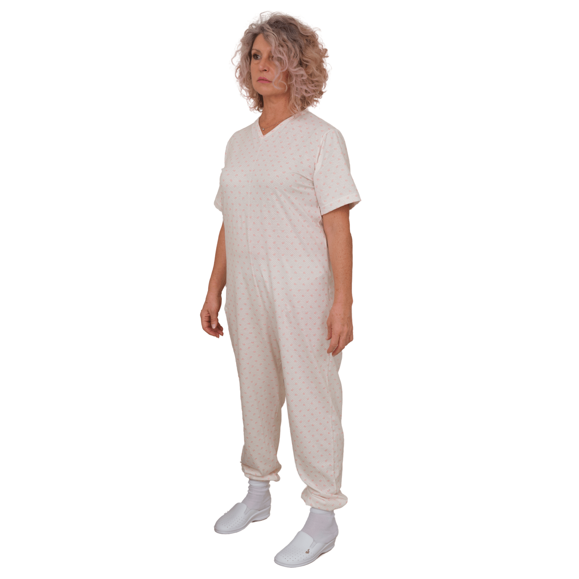 Summer Healthcare Pajamas – Short Sleeve, Back Zipper, 100% Cotton 9012/3