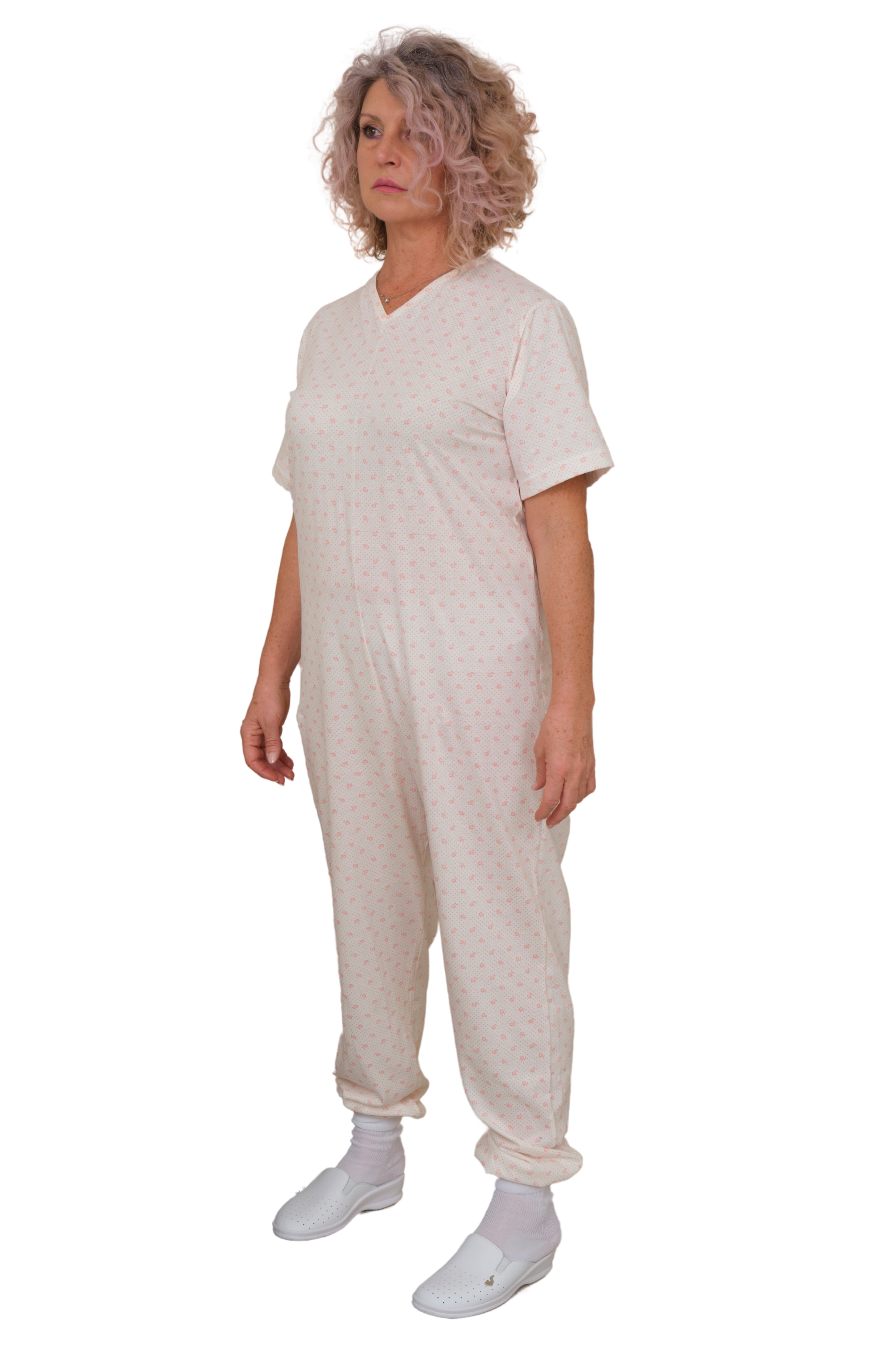 Summer Healthcare Pajamas – Short Sleeve, Back Zipper, 100% Cotton (9012/3)