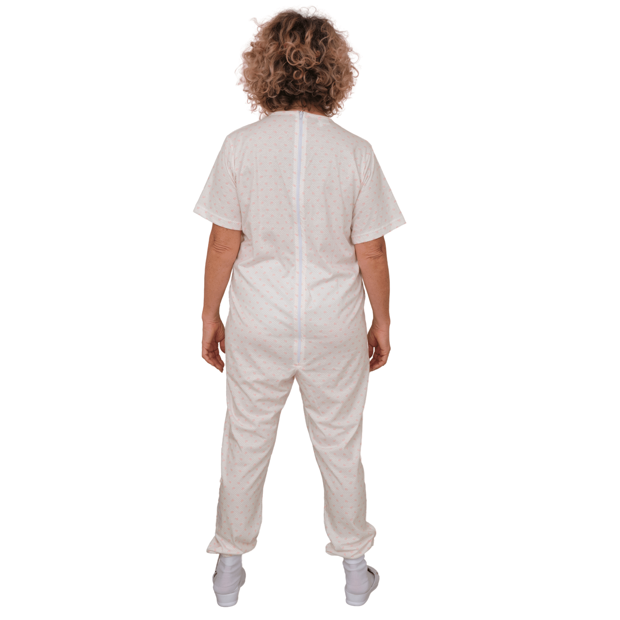 Summer Healthcare Pajamas – Short Sleeve, Back Zipper, 100% Cotton 9012/3