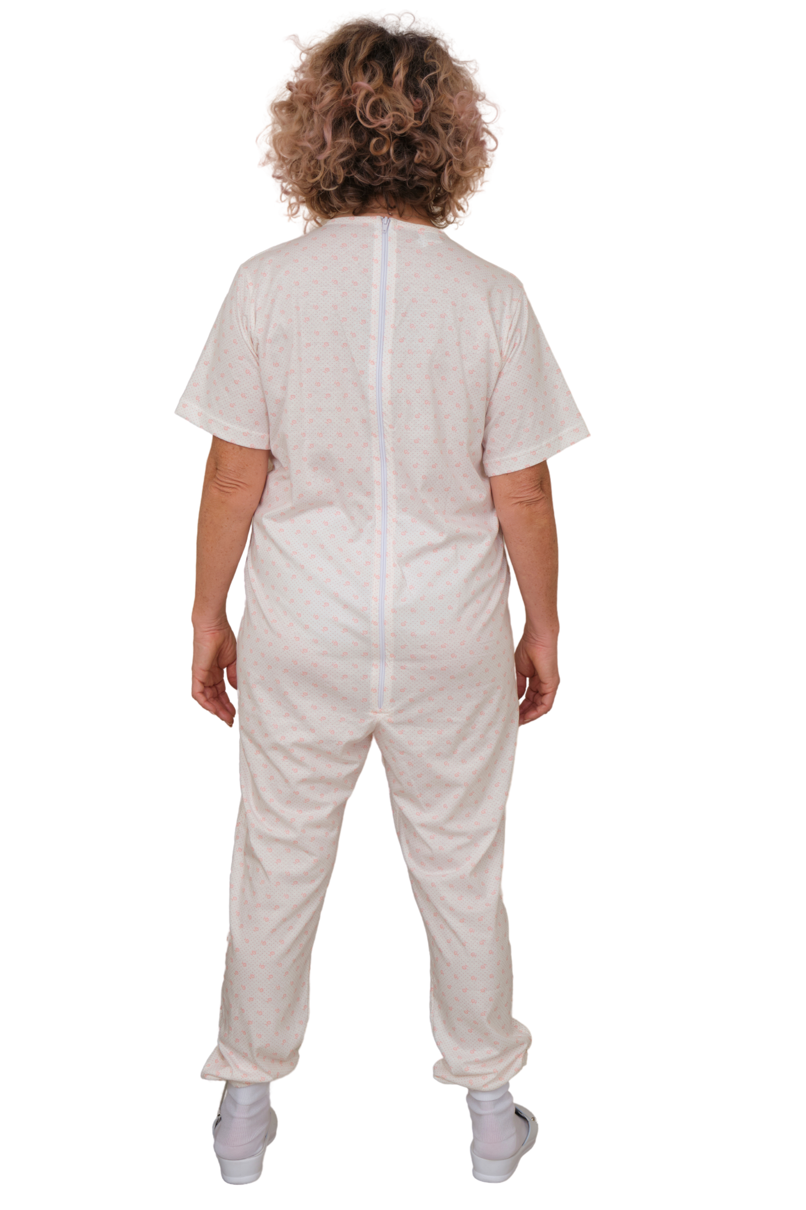Summer Healthcare Pajamas – Short Sleeve, Back Zipper, 100% Cotton (9012/3)