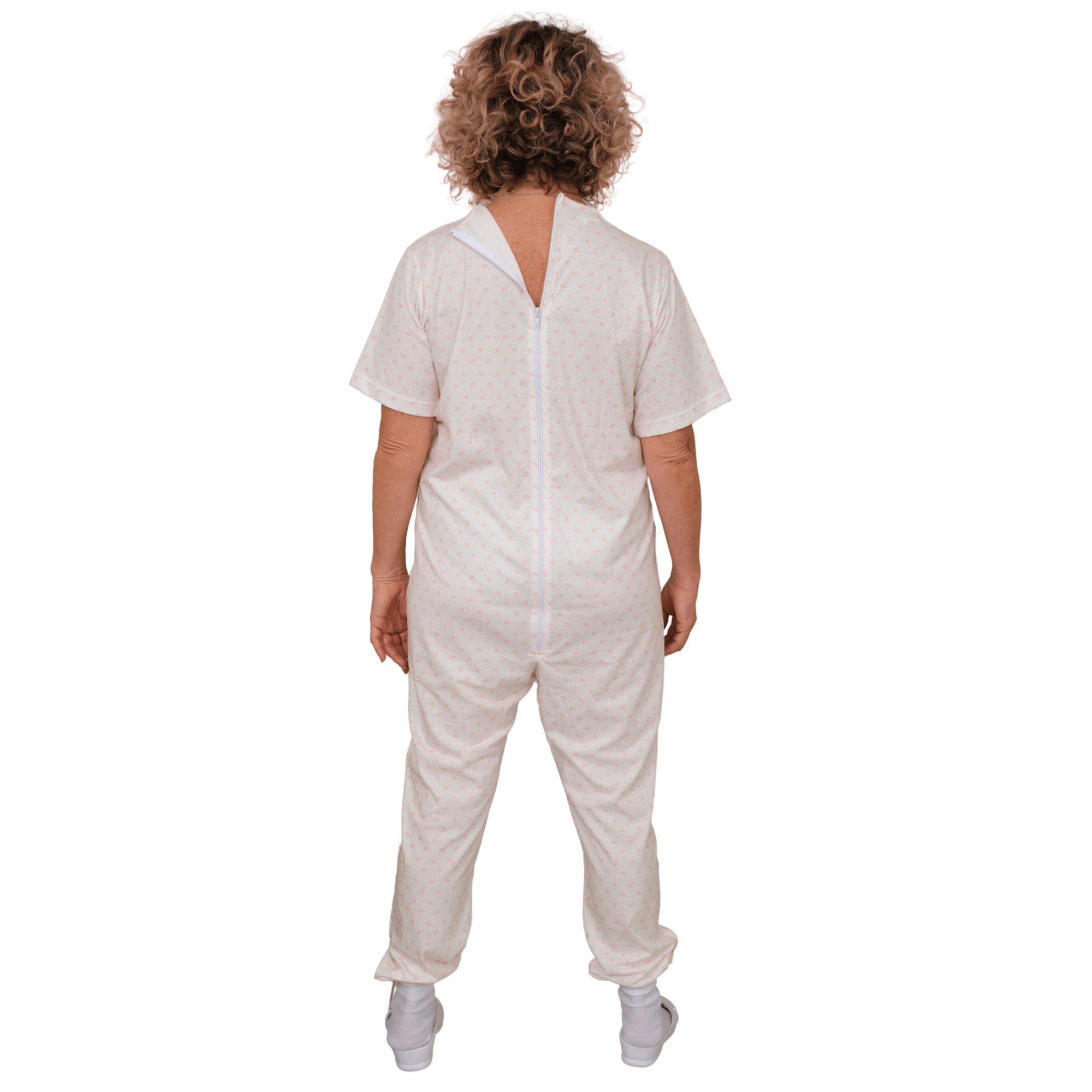 Summer Healthcare Pajamas – Short Sleeve, Back Zipper, 100% Cotton 9012/3