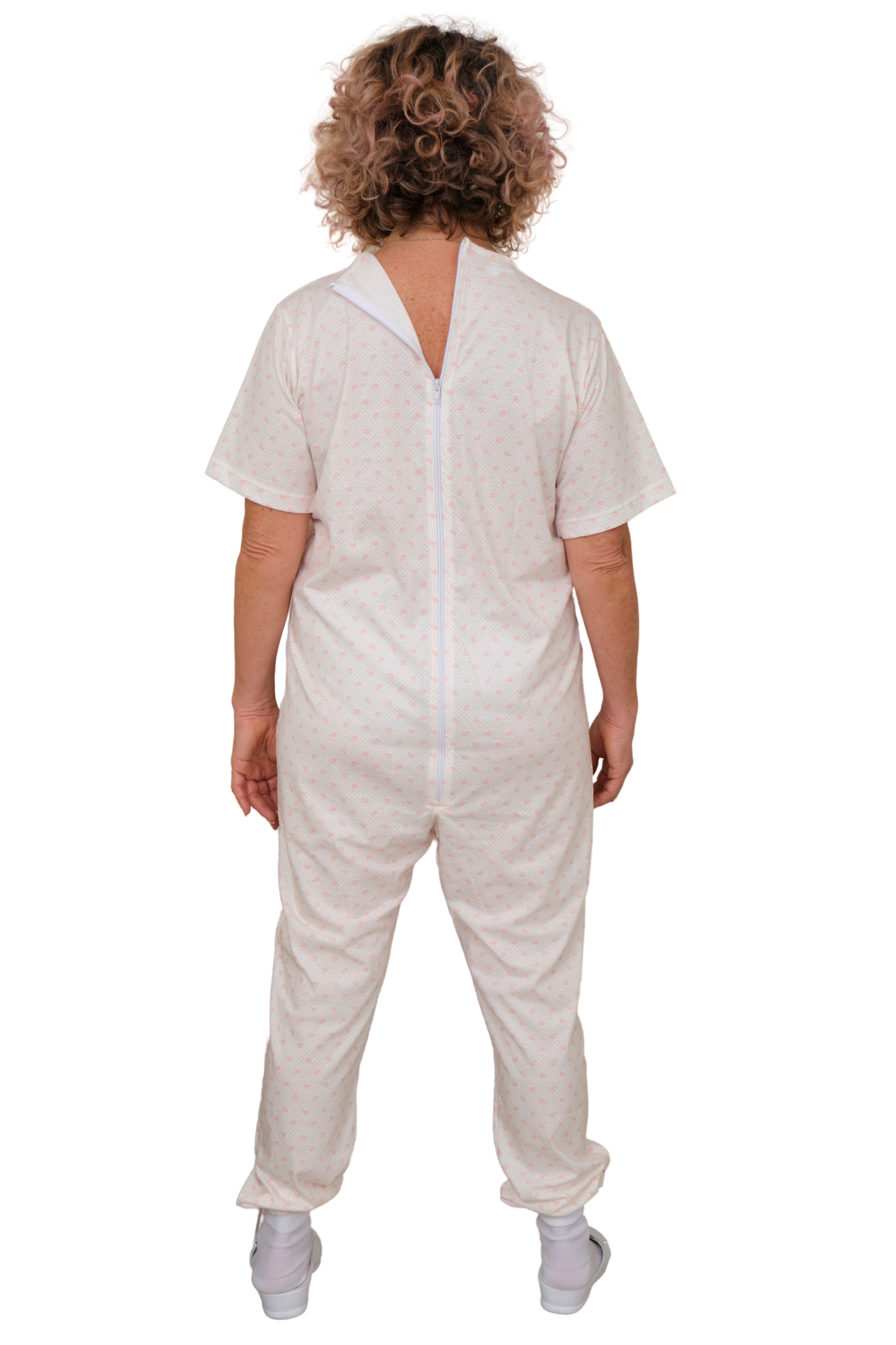 Summer Healthcare Pajamas – Short Sleeve, Back Zipper, 100% Cotton (9012/3)