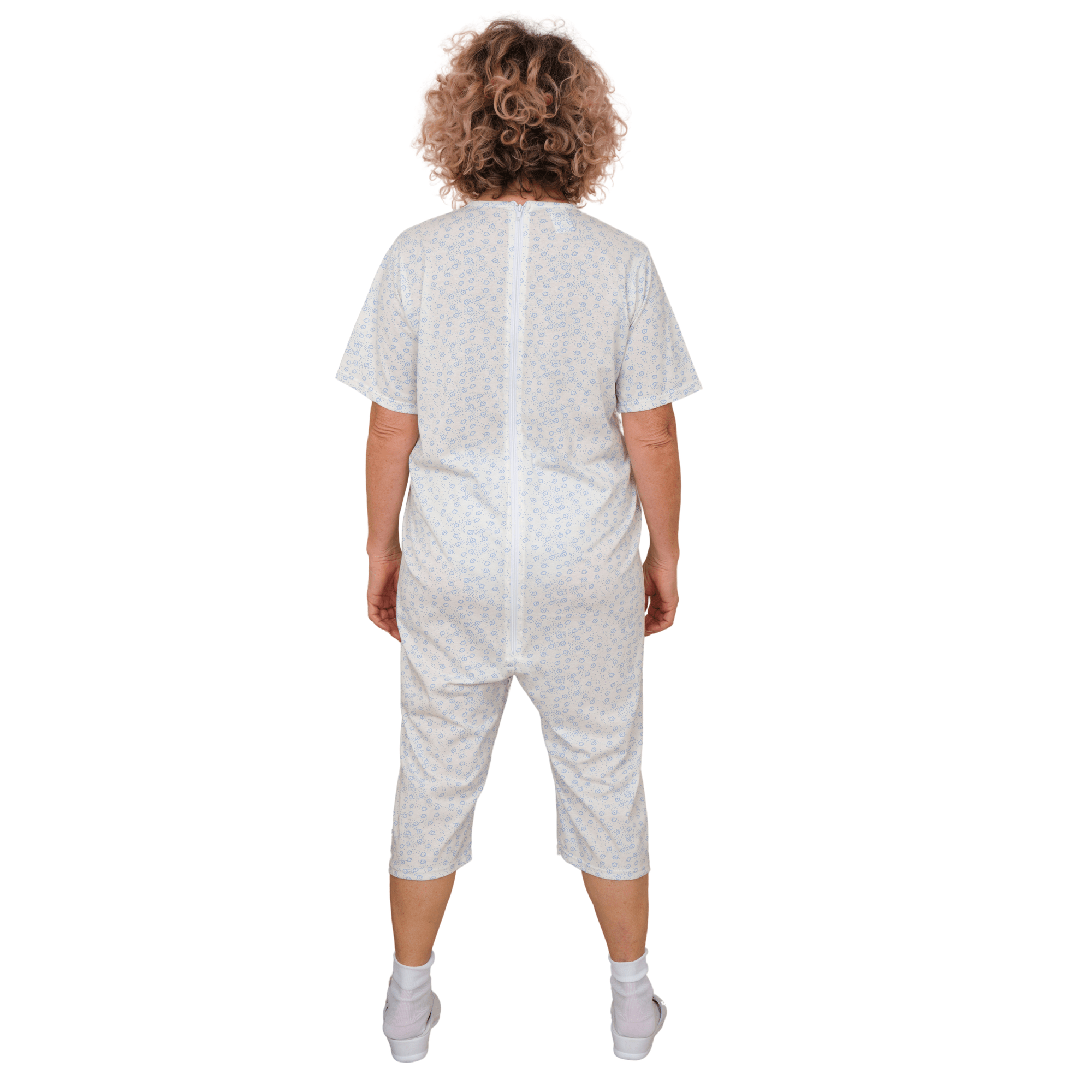 Pyjamas for Seniors with Back Closure Short sleeves Short trousers Adaptive Clothing - Summer 100% Cotton - 9012/5