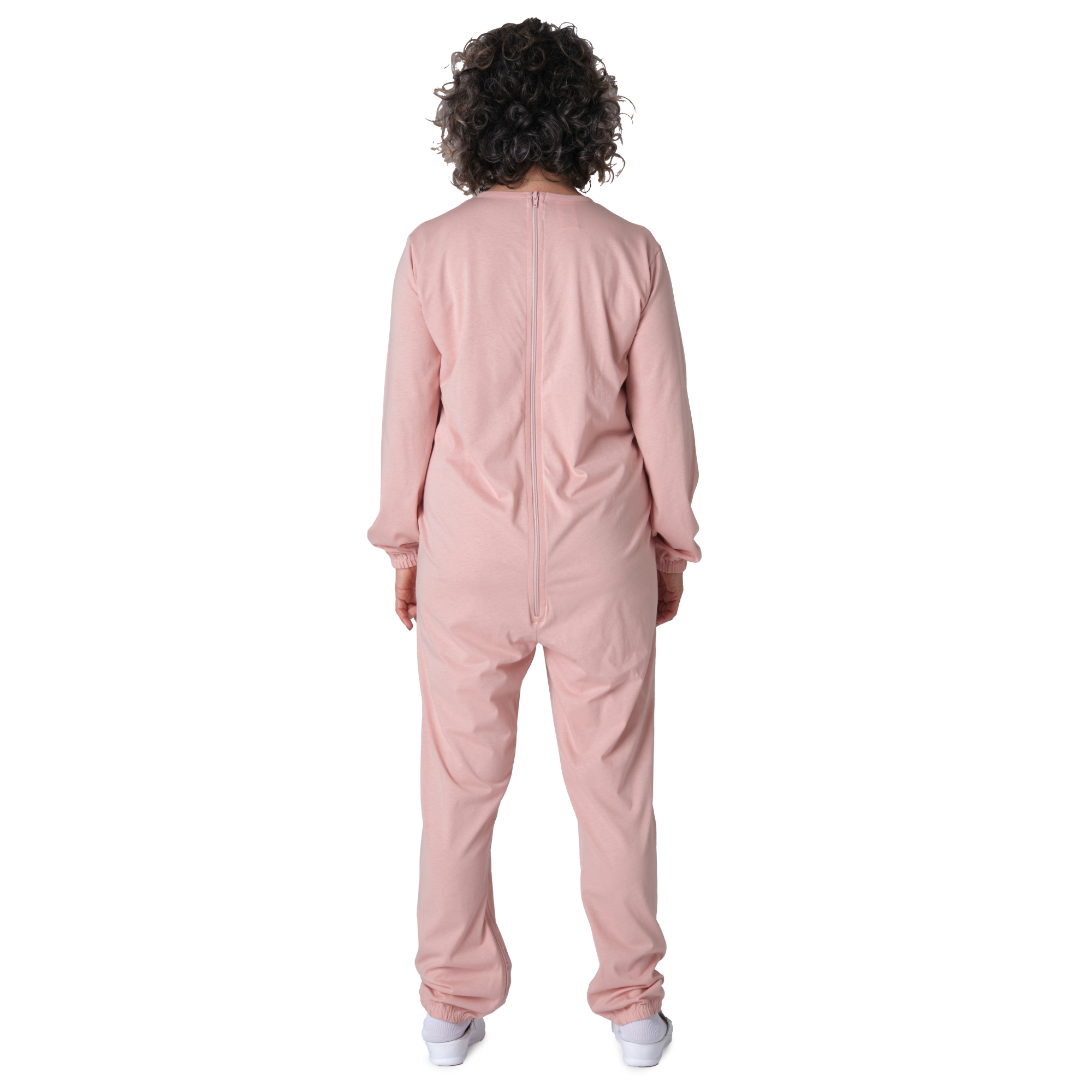 Adaptive Back-Zip Jumpsuit — 100% Cotton, Long Sleeve & Pants, Unisex Elderly & Dementia Care Pyjama 9015
