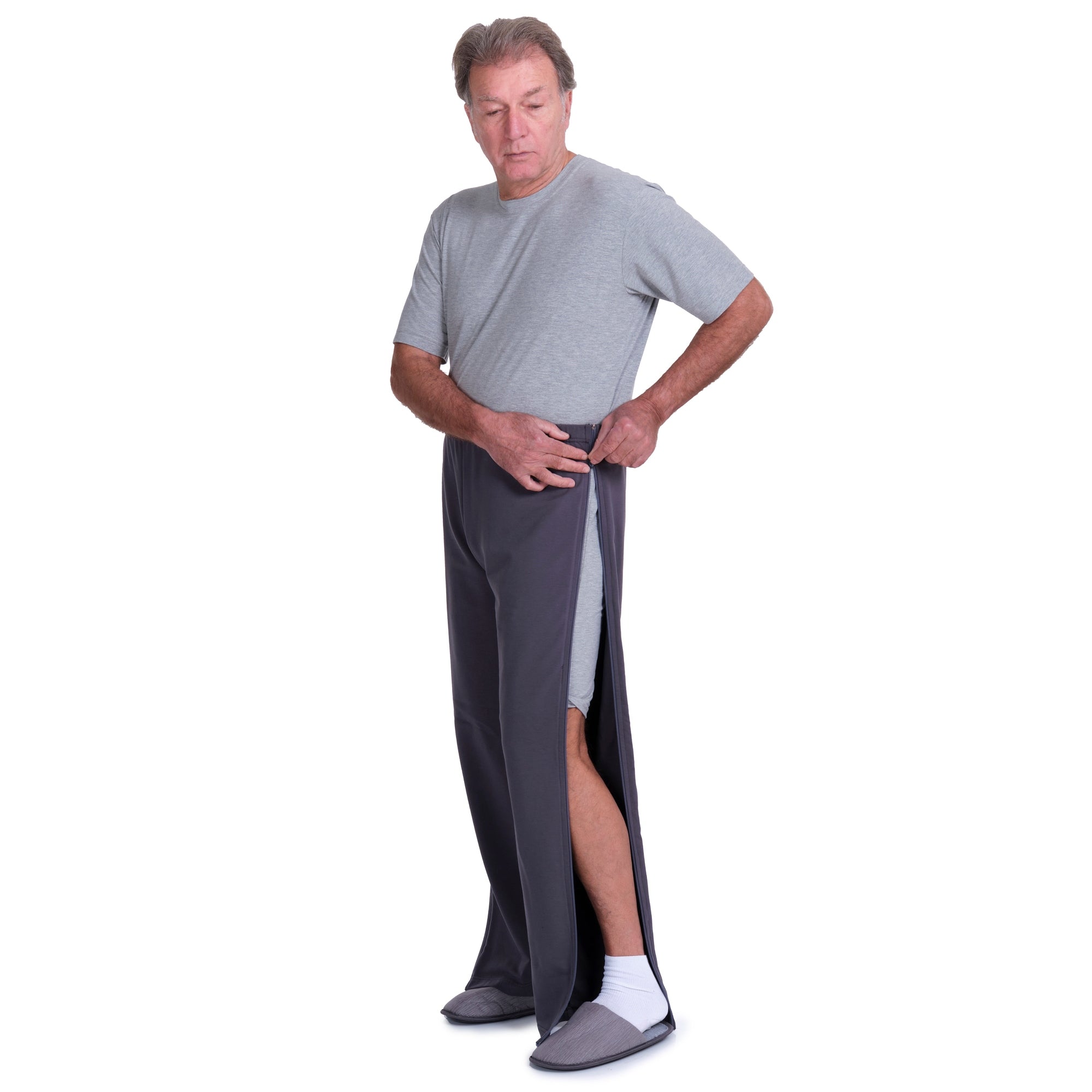 Post-operative rehabilitation trousers with zips on both sides - Morbidezza 9038