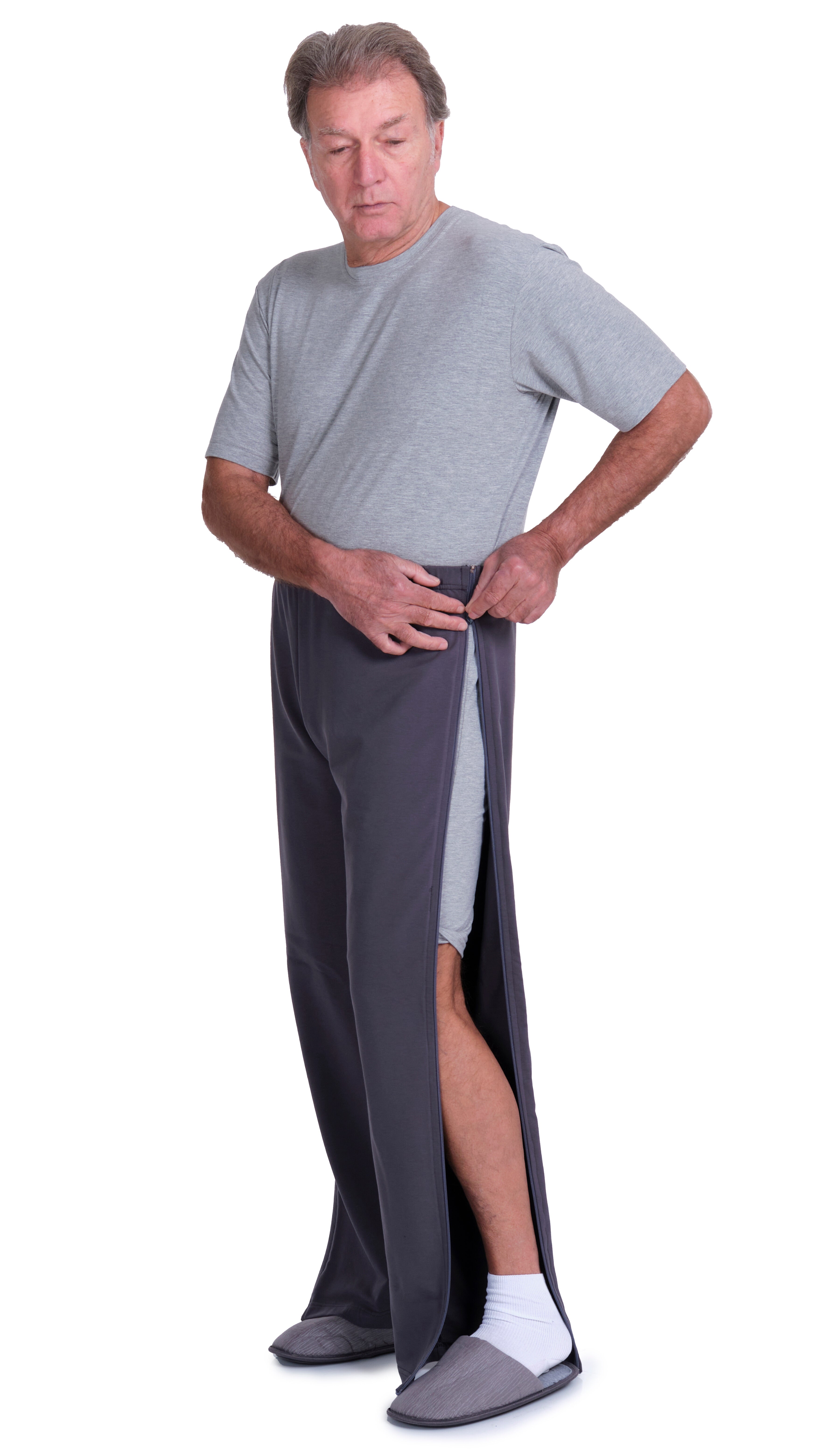 Post-operative rehabilitation trousers with zips on both sides - Morbidezza 9038