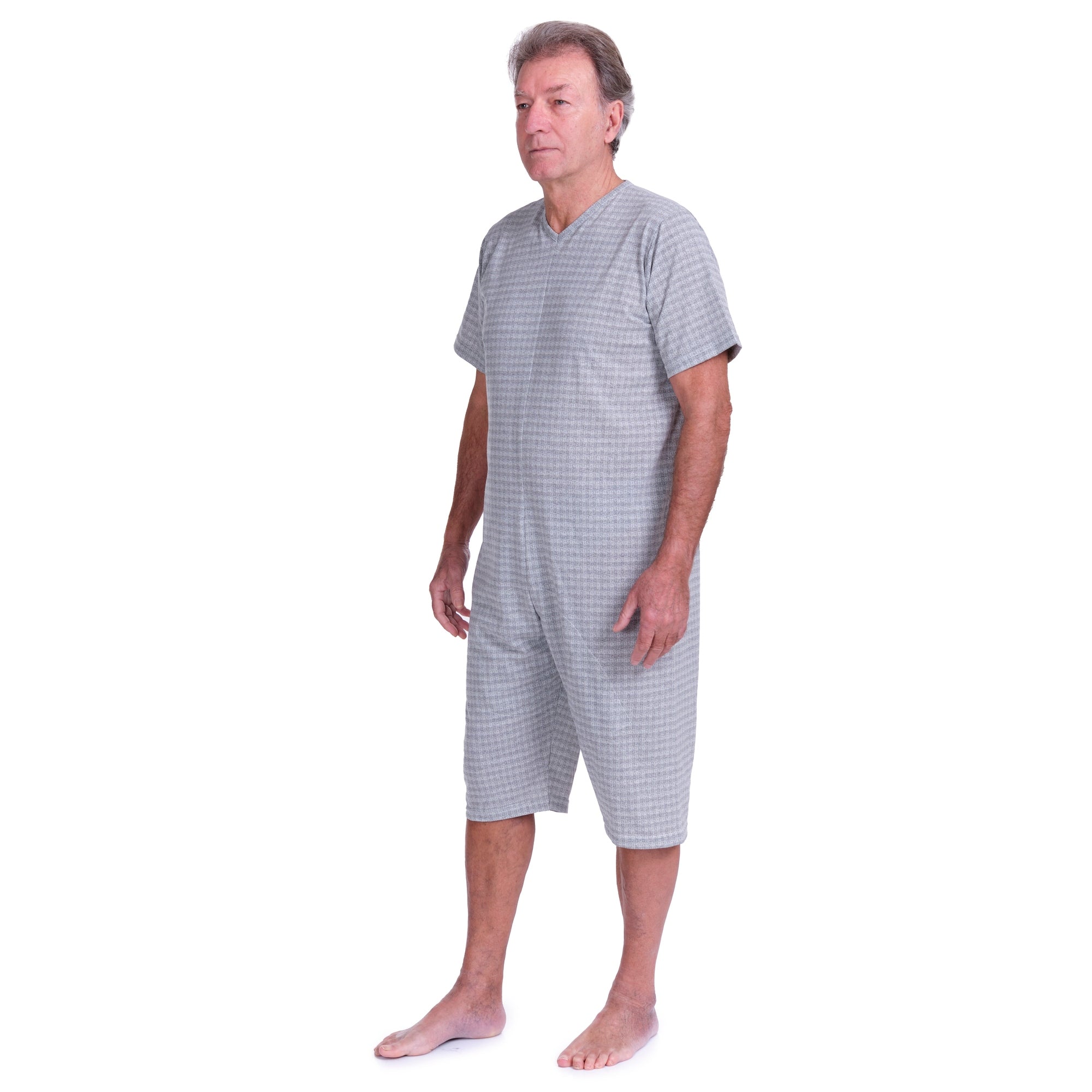 Short-sleeved pyjamas and shorts with 1 zip/fastener at the back, cotton/polyester blend - 9008/5