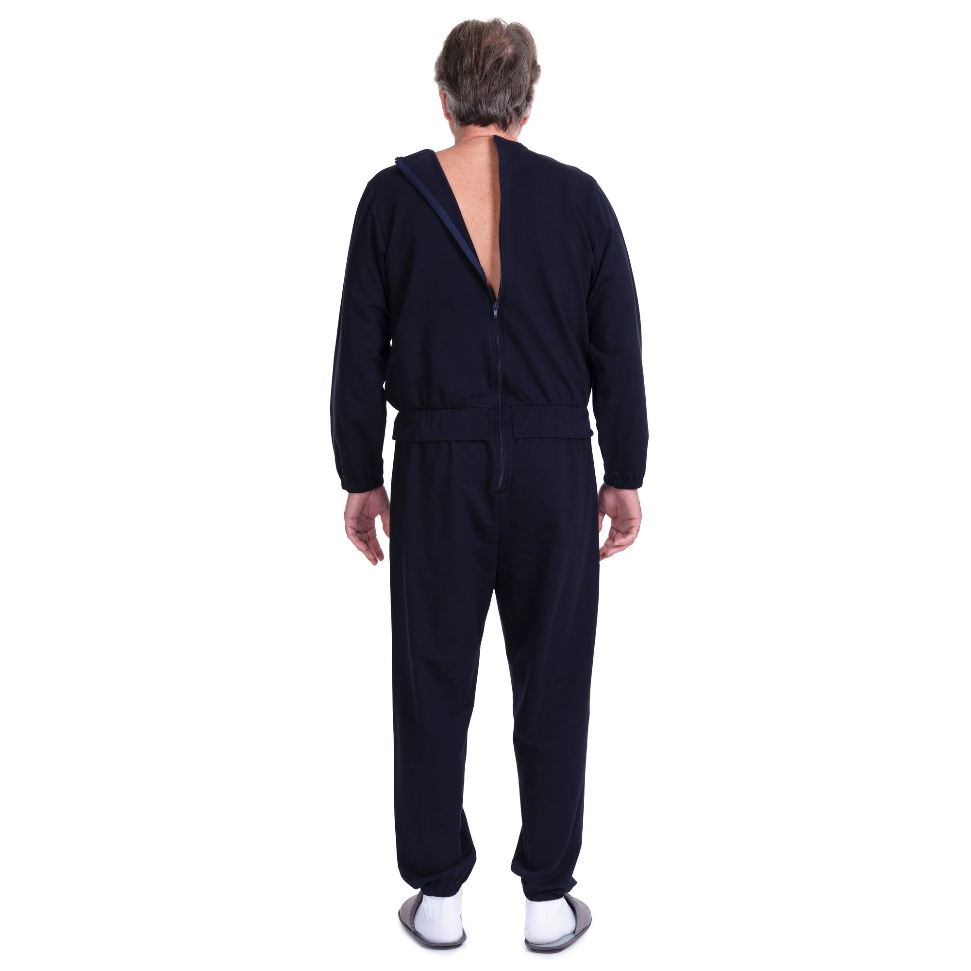 One-piece pyjamas for seniors with back closure - Benessere 9010