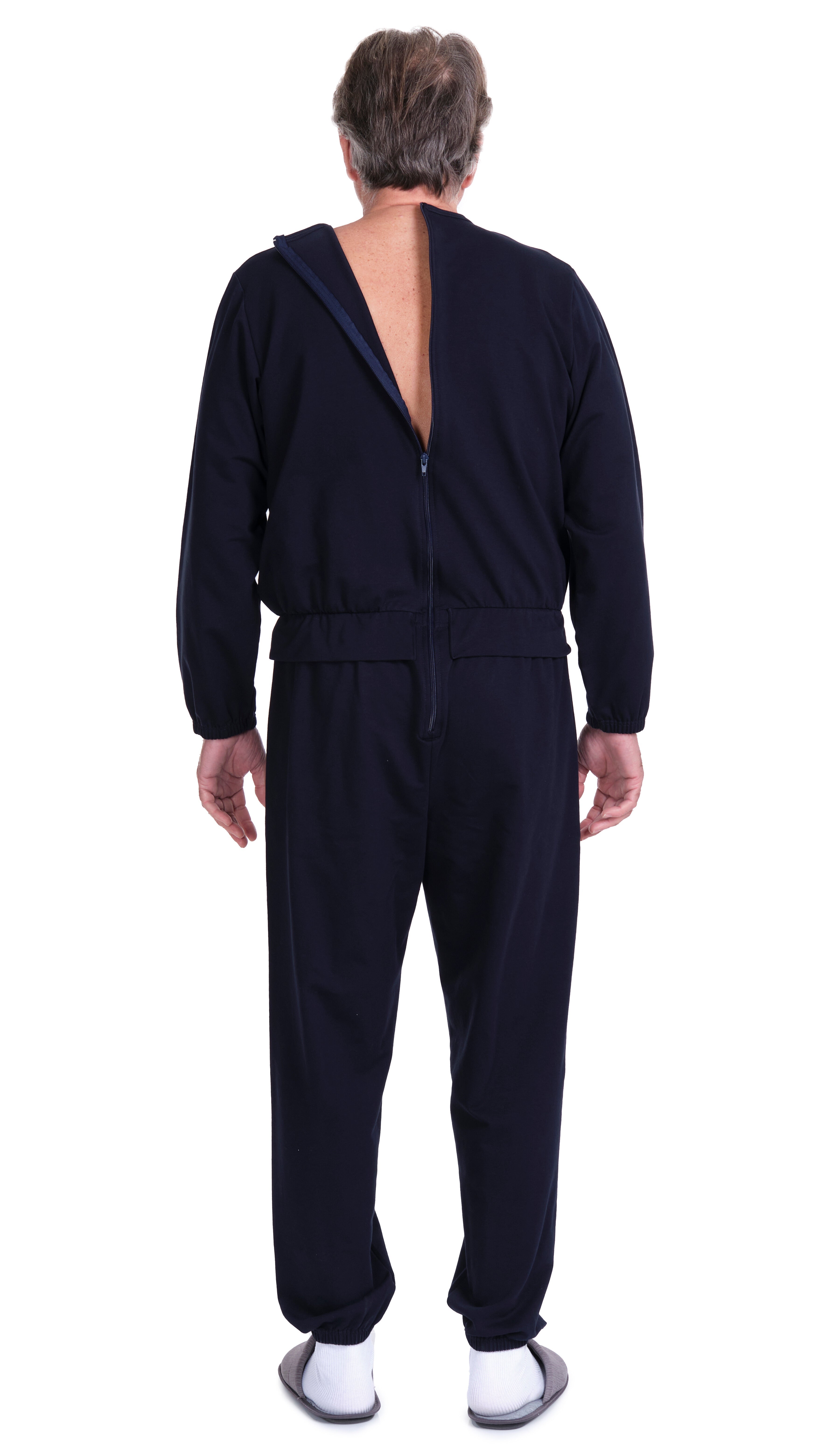 One-piece pyjamas for seniors with back closure - Benessere 9010