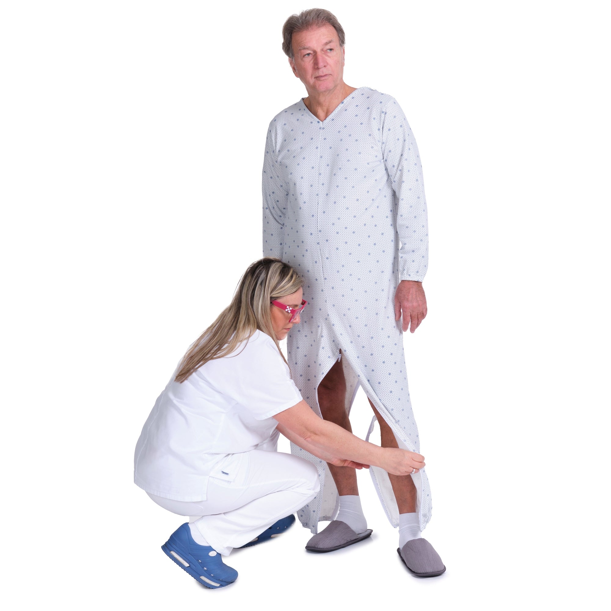 Winter Anti Strip Pajamas – Back & Inner Leg Zipper, Unisex, 100% Cotton 9012-F/2