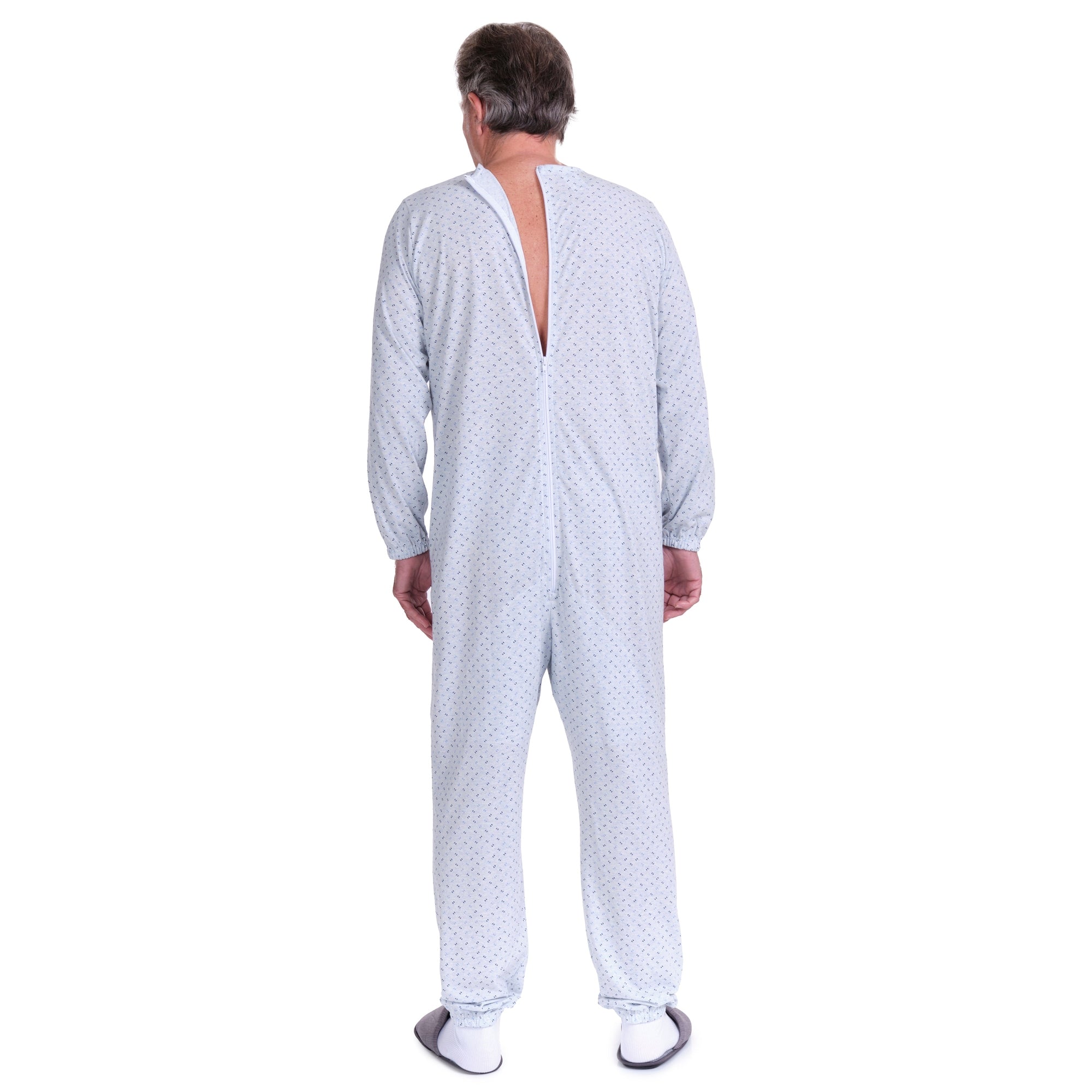 Anti Strip Jumpsuit Pyjamas Short Sleeves and Long Trousers - Cotton and Polyester - 9008/1