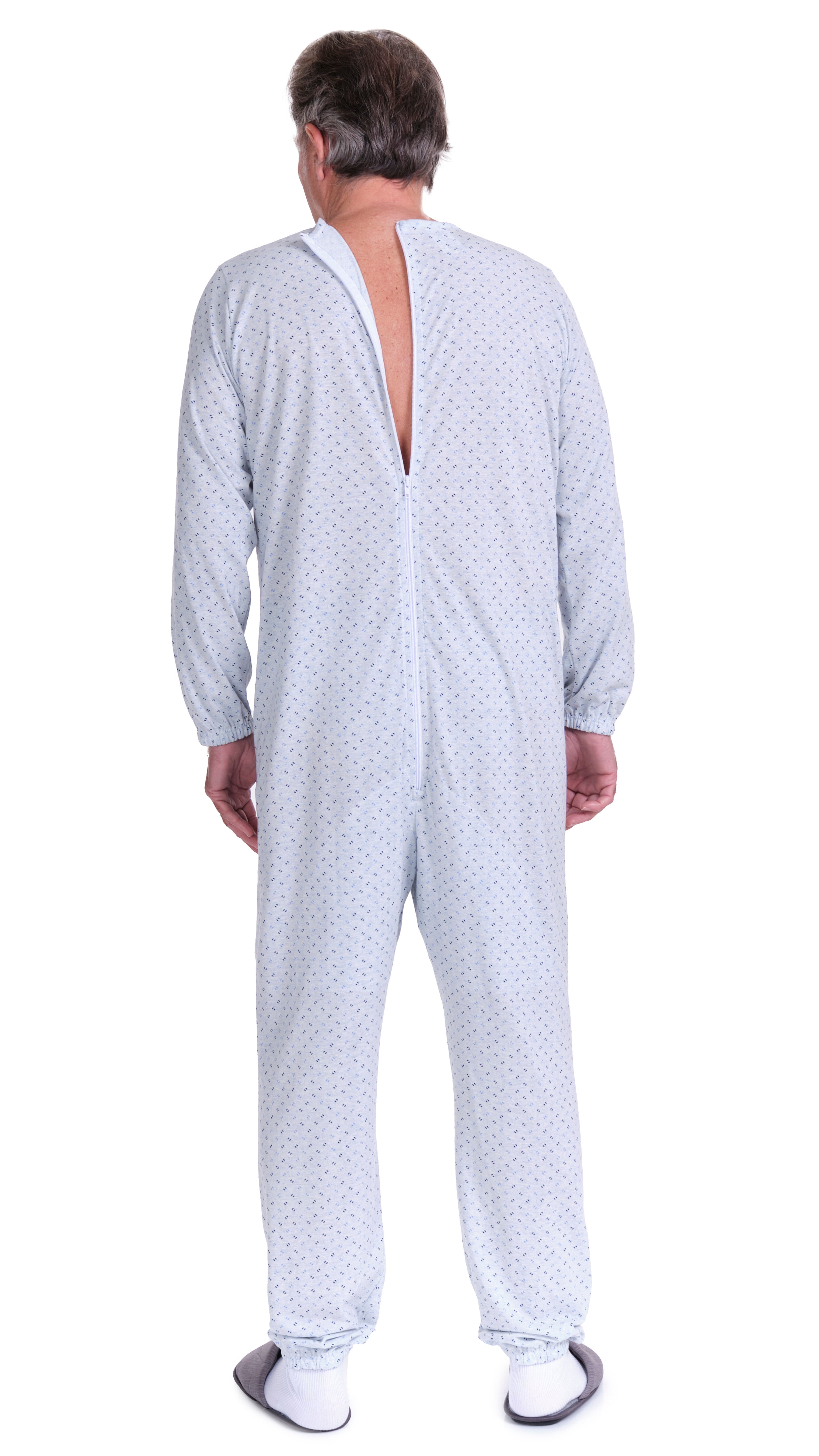 Anti Strip Jumpsuit Pyjamas Short Sleeves and Long Trousers  - Cotton and Polyester - 9008/1