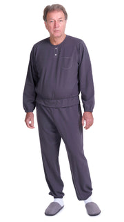 One-piece pyjamas for seniors with back closure - Benessere 9010