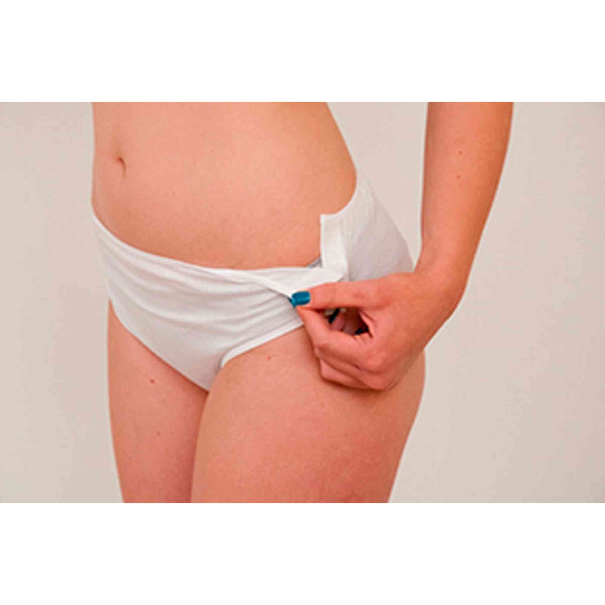 Women's briefs with side opening and Velcro fastening