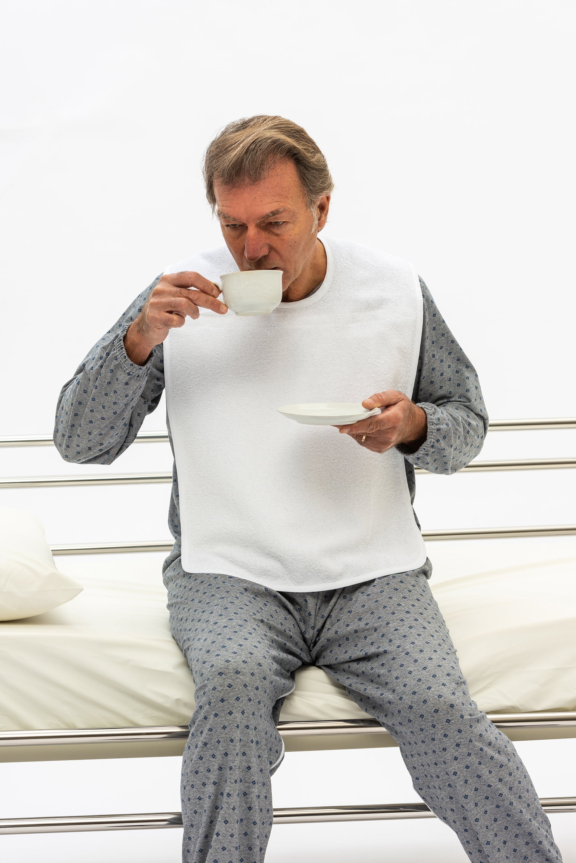 Terry cloth bib with polyurethane protective layer - Fantasia