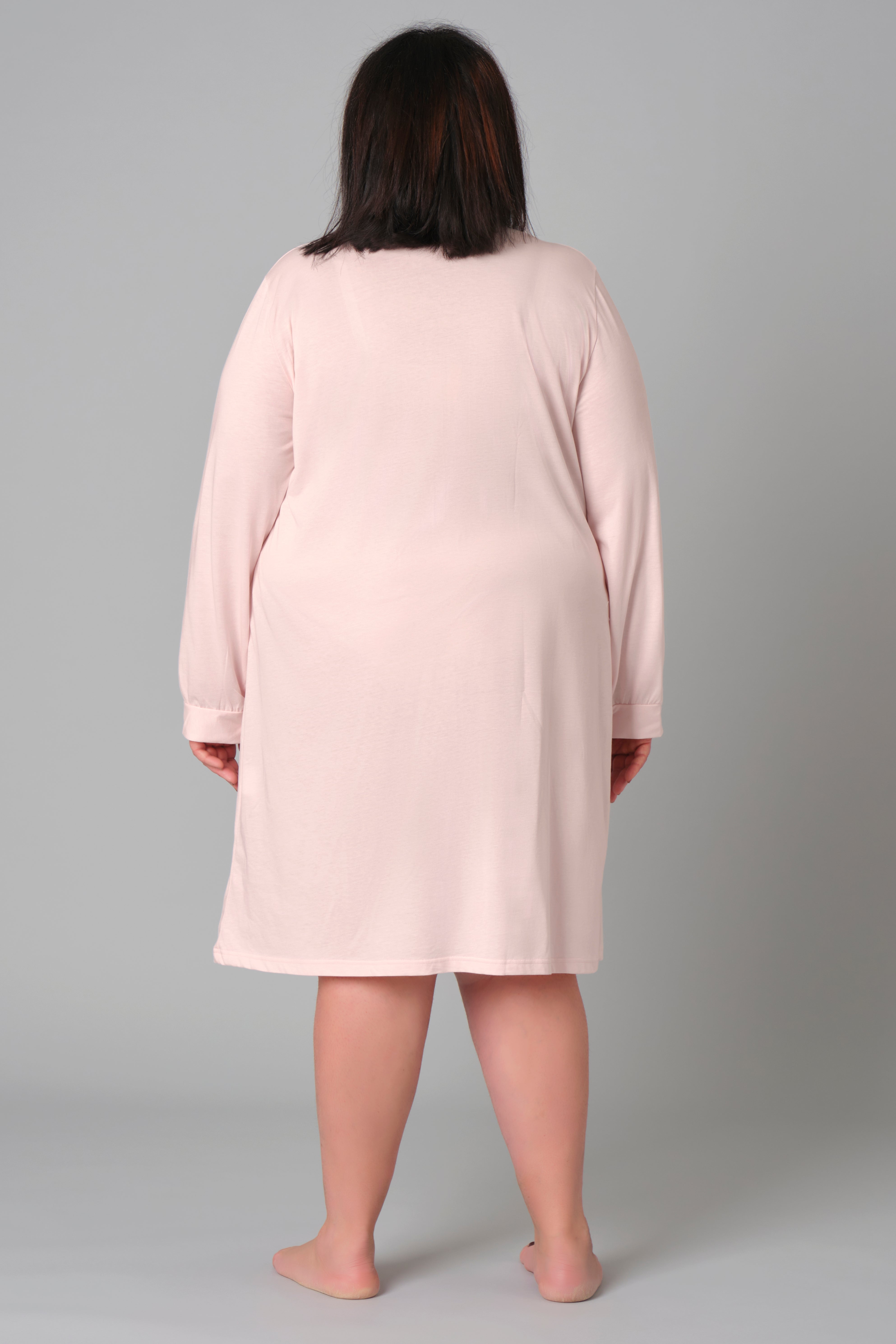 Women’s Plus Size Nightdress – Model 9082 – Oversized Cotton Jersey Nightgown – Various Sizes & Colours – Made in Italy